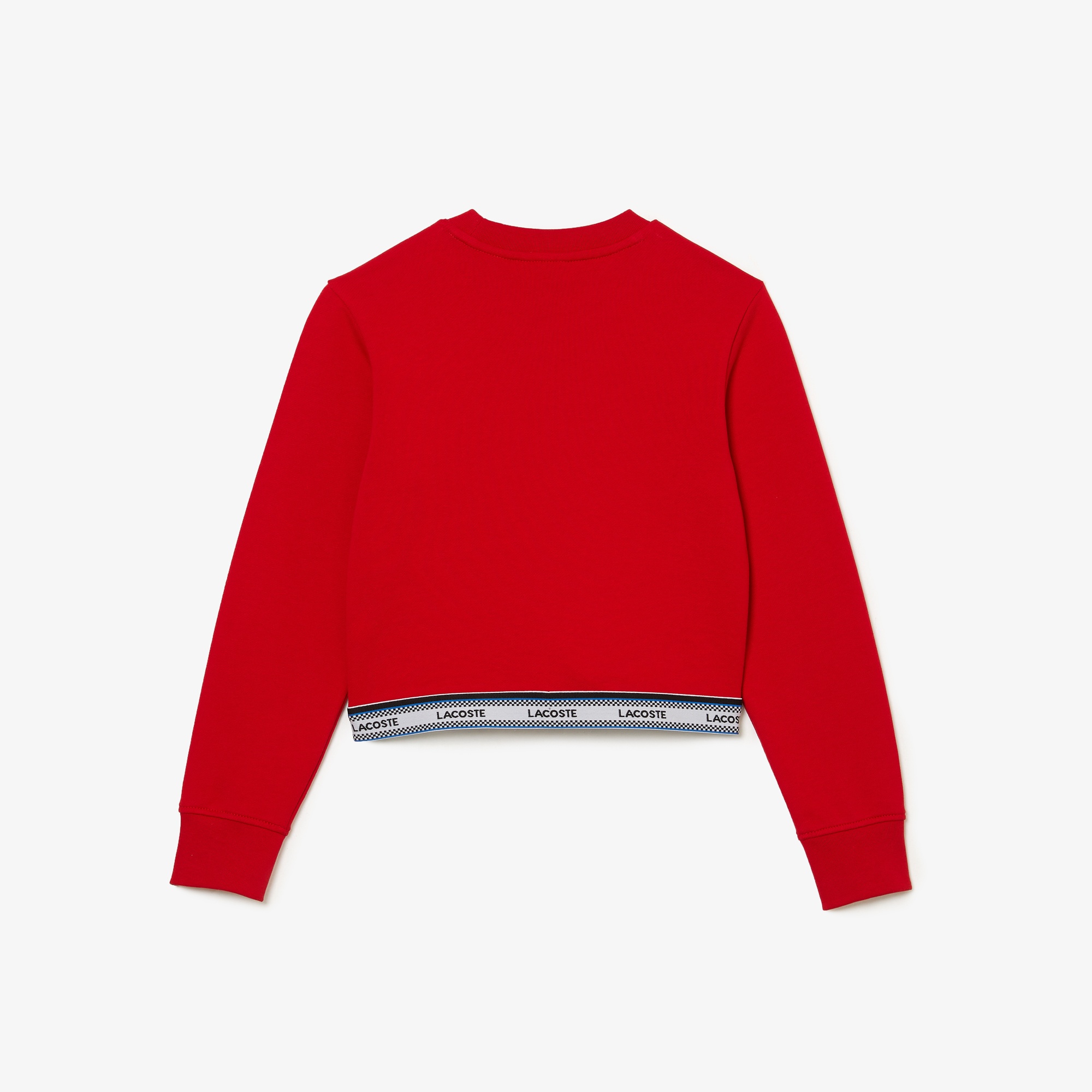 Lacoste Active Kız Çocuk Bisiklet Yaka Baskılı Kırmızı Sweatshirt