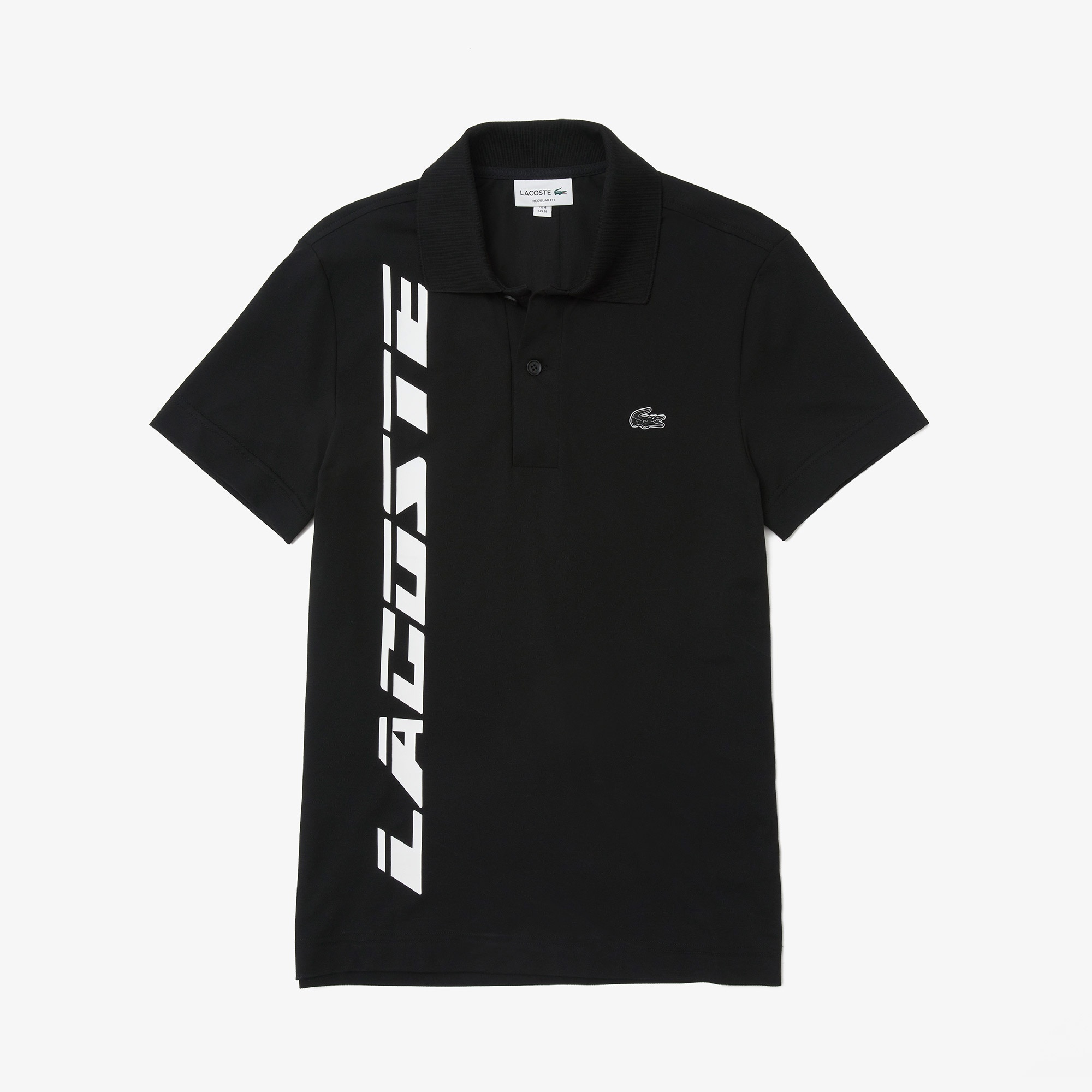 Lacoste Erkek Regular Fit Baskılı Organik Pamuk Siyah Polo