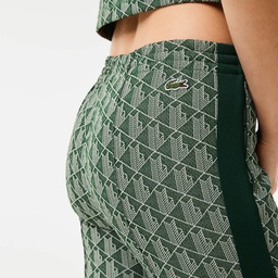 Lacoste Kadın Relaxed Fit Monogram Yeşil Eşofman Altı Yeşil