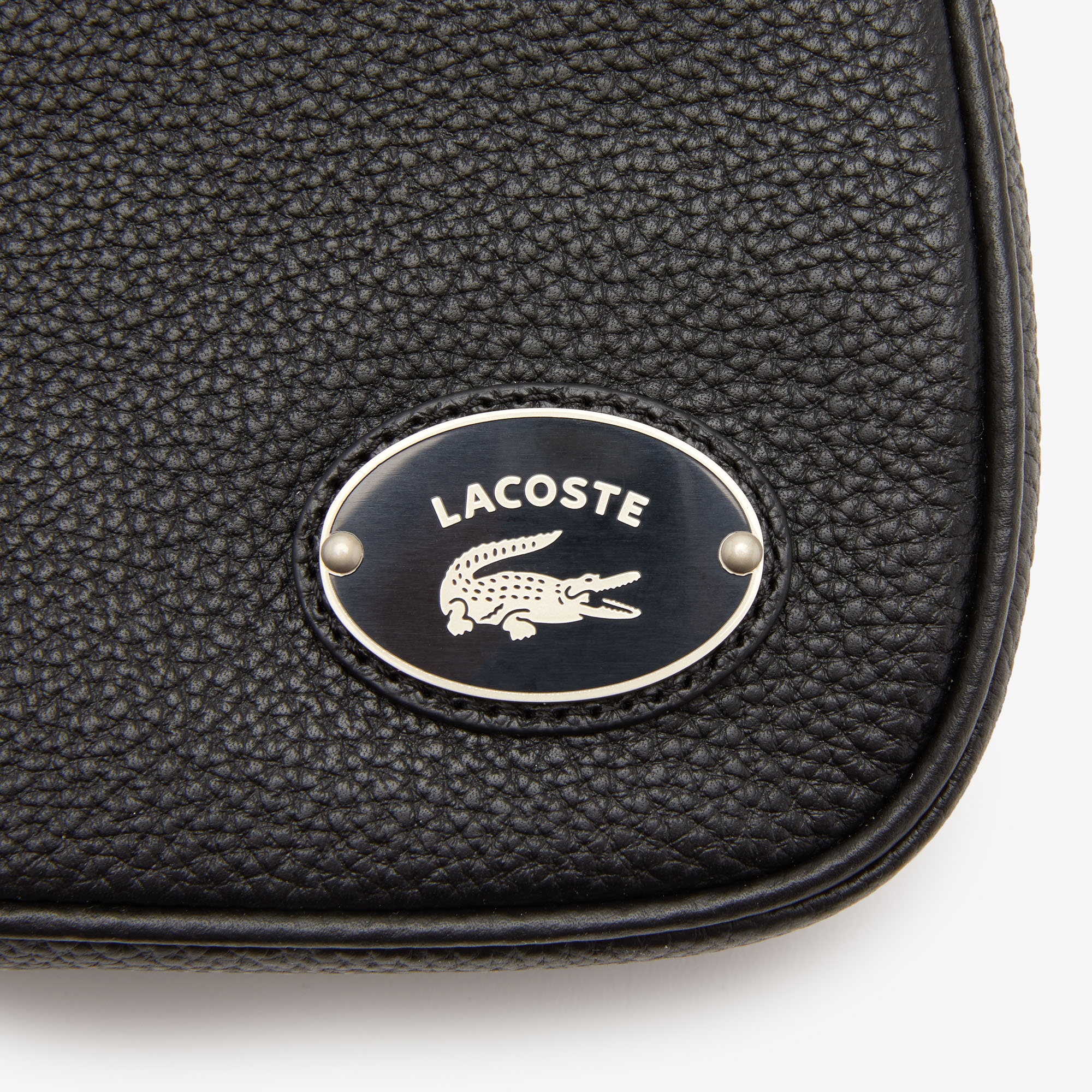 Lacoste Origin Croc Kadın Deri Siyah Omuz Çantası