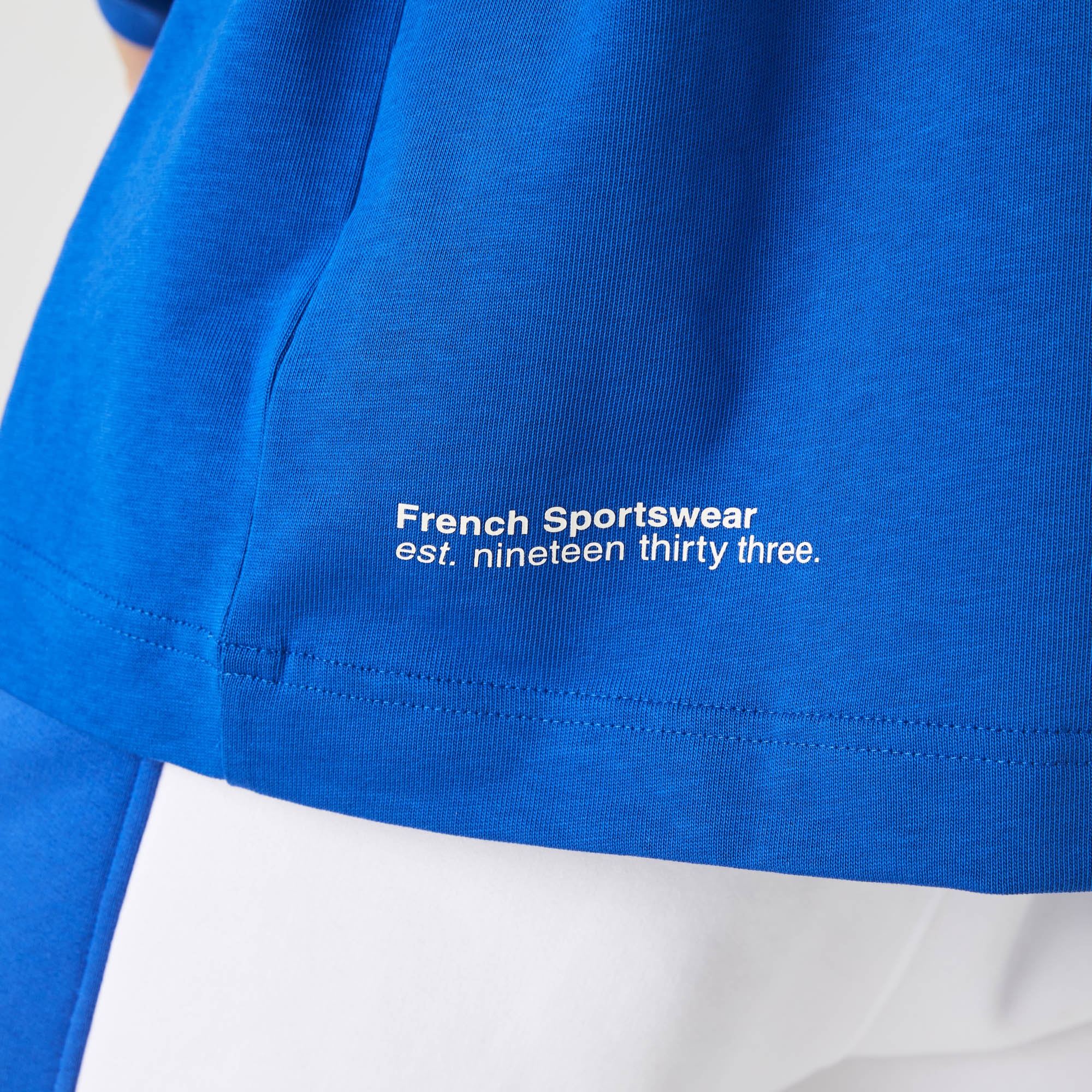 Lacoste Erkek Relaxed Fit Uzun Kollu Baskılı Mavi Rugby Polo