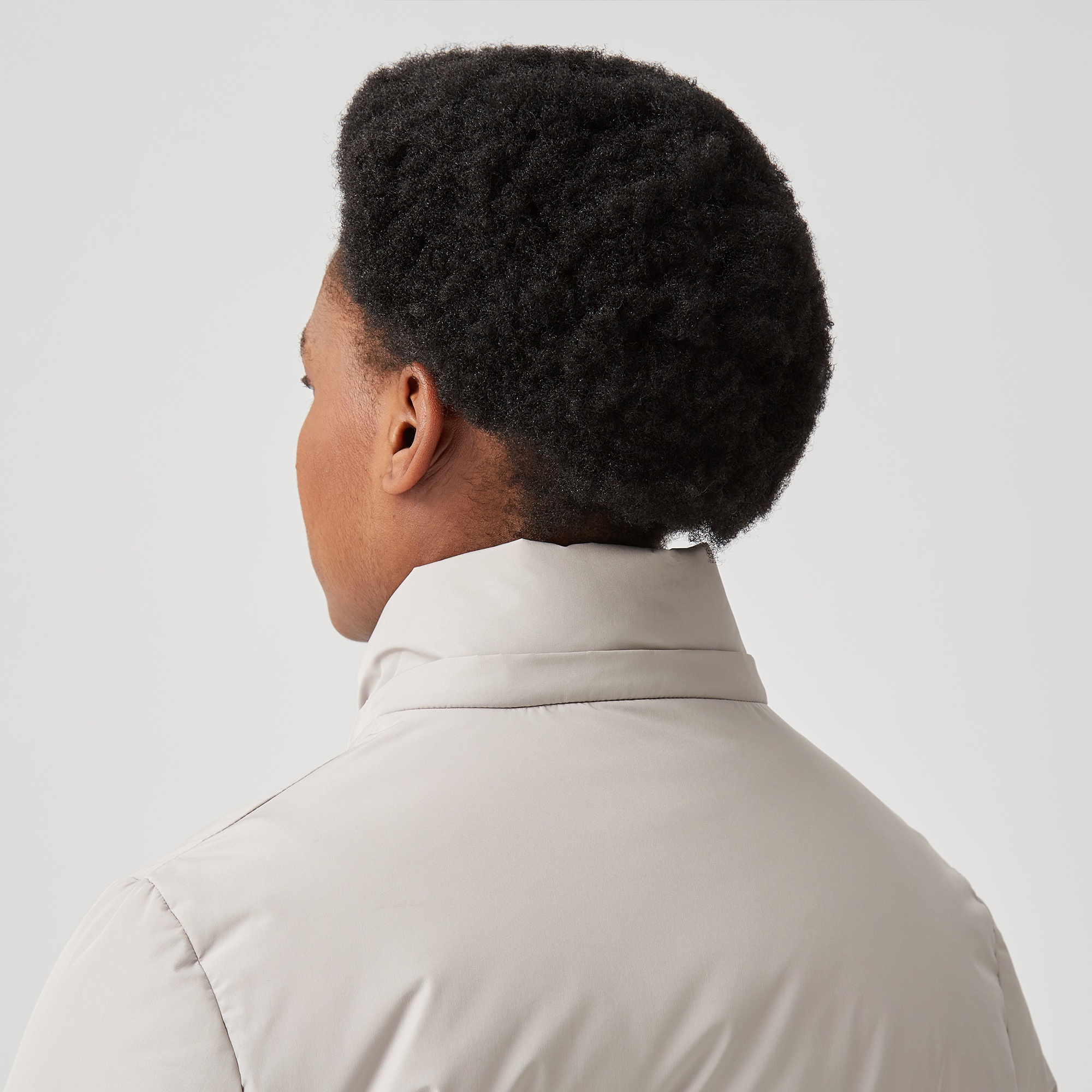 Lacoste Kadın Kapüşonlu Kapitone Açık Gri Şişme Mont