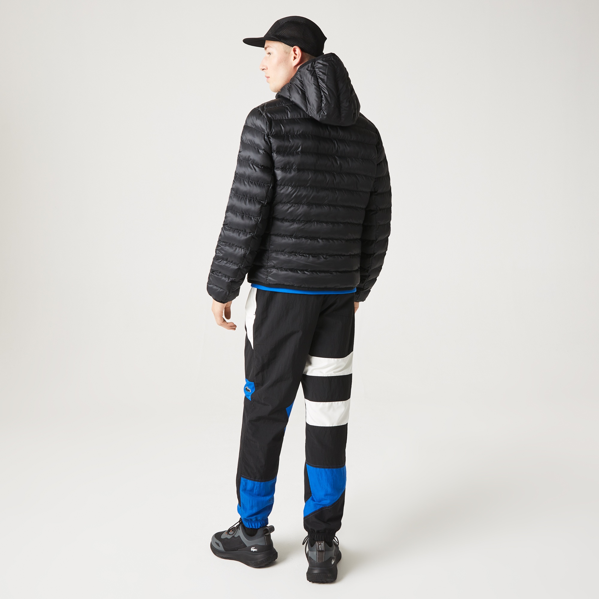 Lacoste Erkek Kapüşonlu Kapitone Siyah Mont