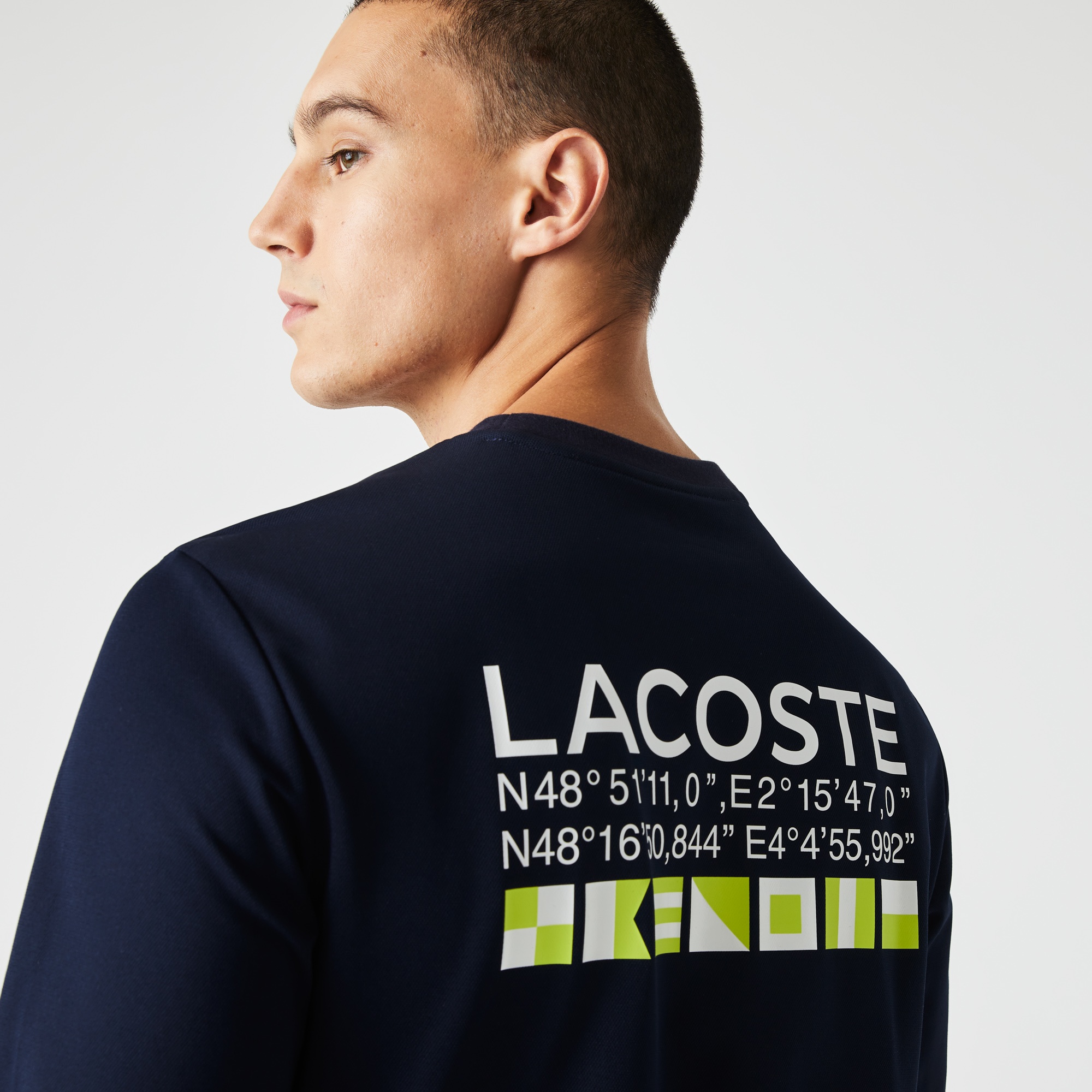Lacoste SPORT Erkek Classic Fit Bisiklet Yaka Lacivert Sweatshirt
