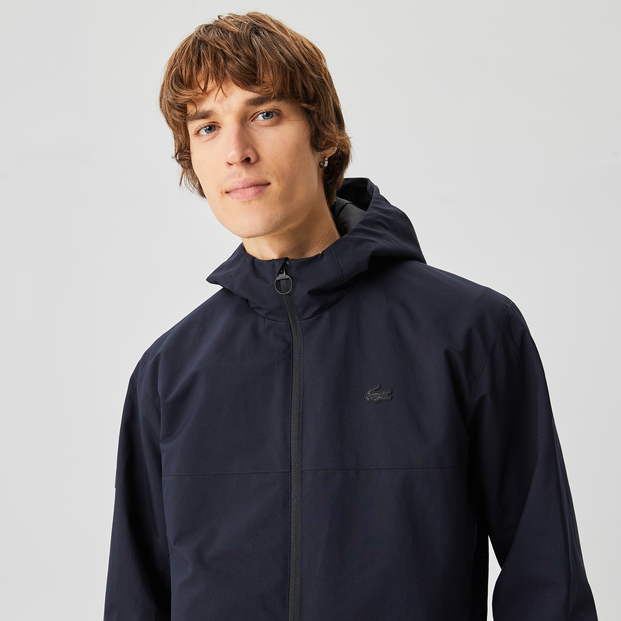 Lacoste Erkek Kapüşonlu Lacivert Ceket