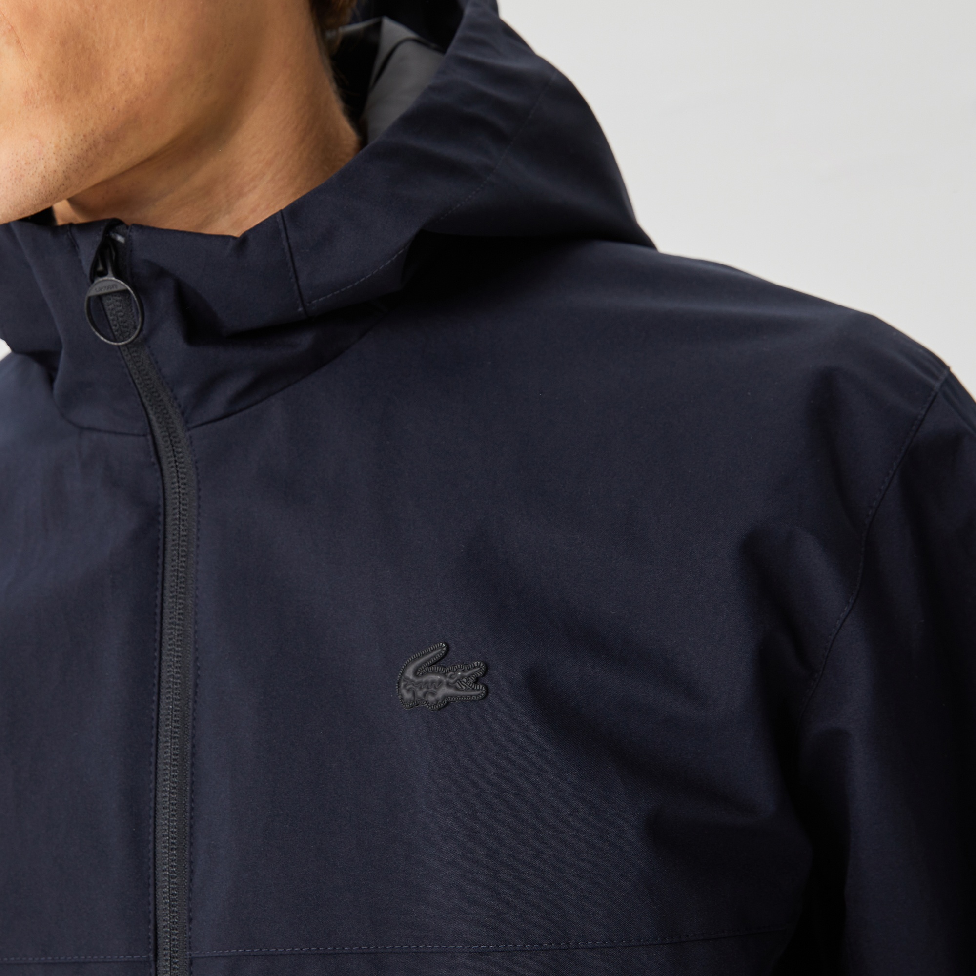 Lacoste Erkek Kapüşonlu Lacivert Ceket