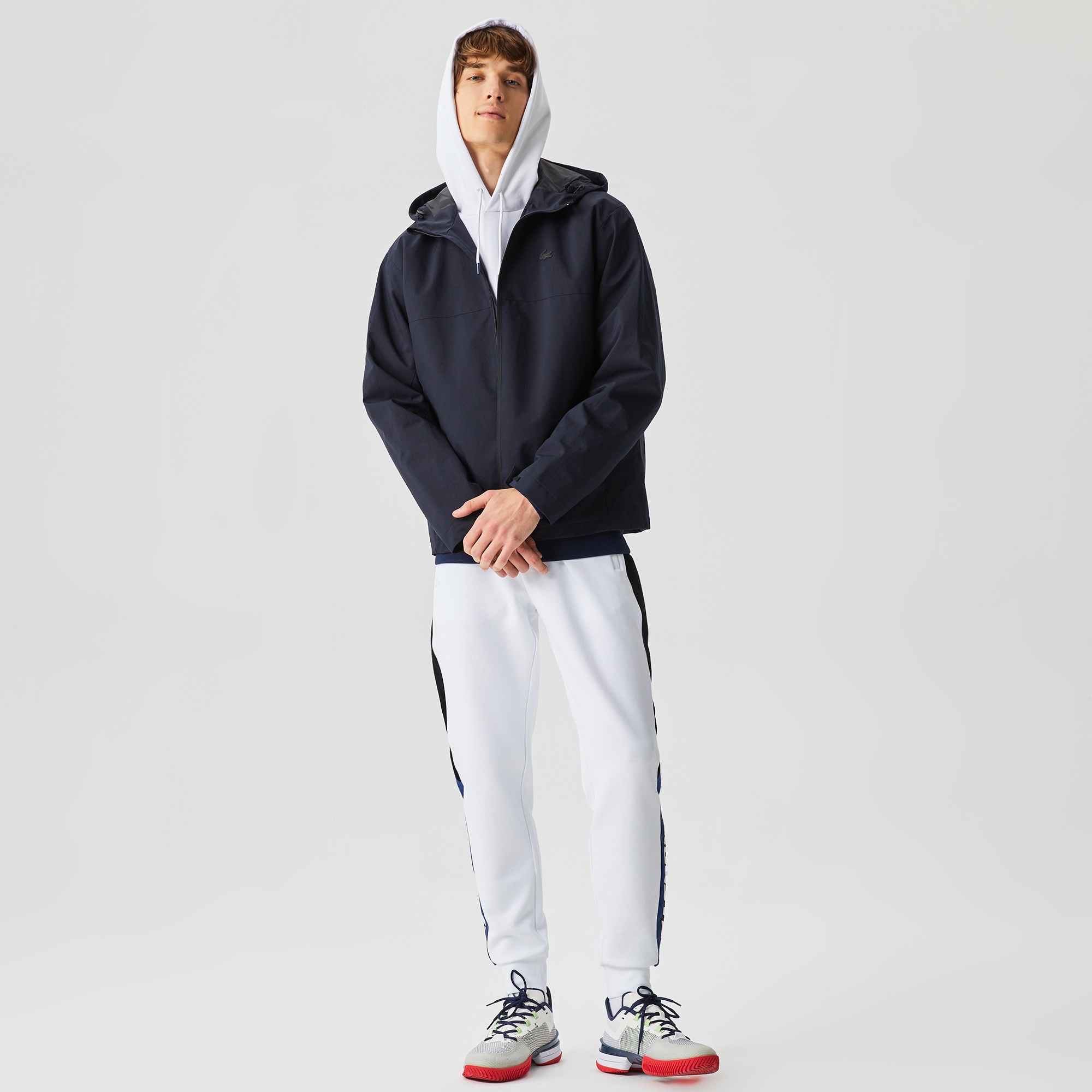 Lacoste Erkek Kapüşonlu Lacivert Ceket