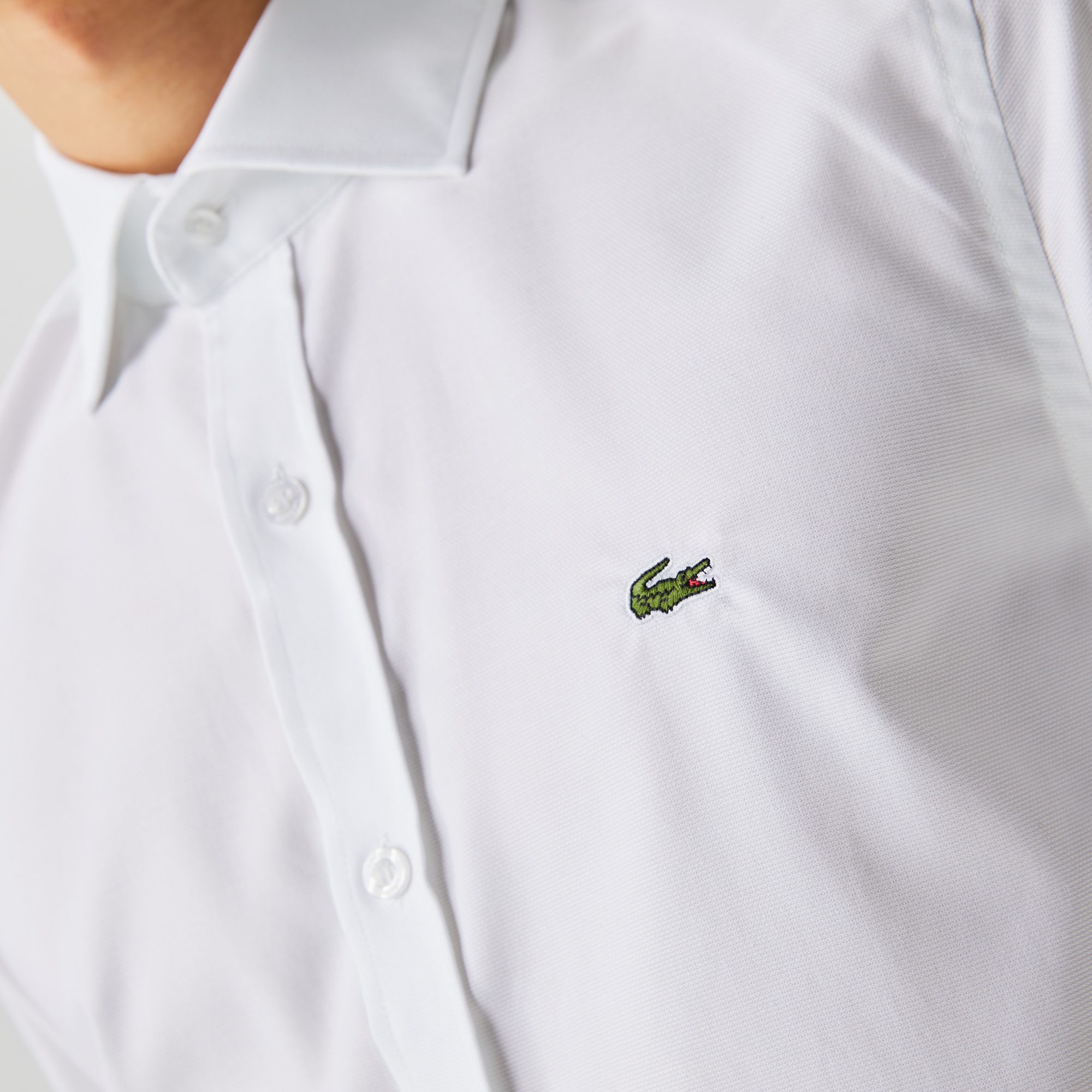 Lacoste Erkek Slim Fit Beyaz Gömlek