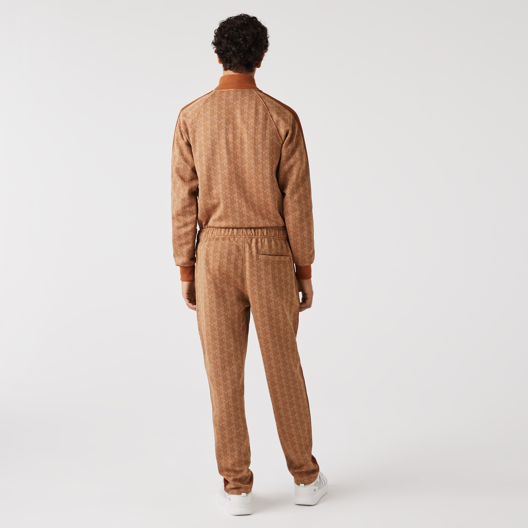 Lacoste Erkek Tapered Fit Monogram Kahverengi Eşofman Altı