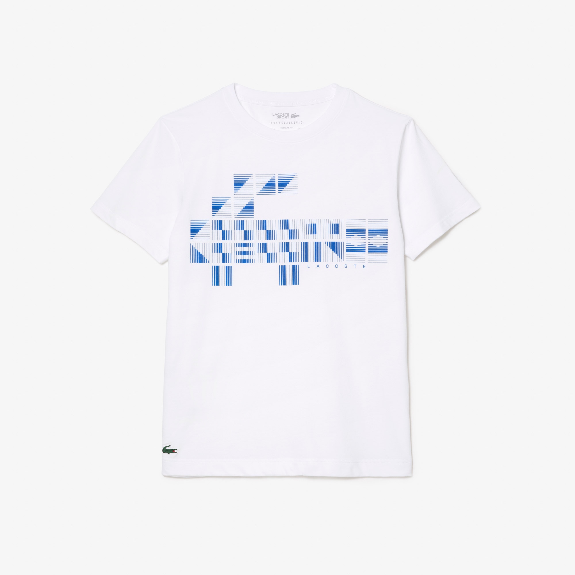 Lacoste Erkek SPORT x Novak Djokovic Baskılı Beyaz T-Shirt