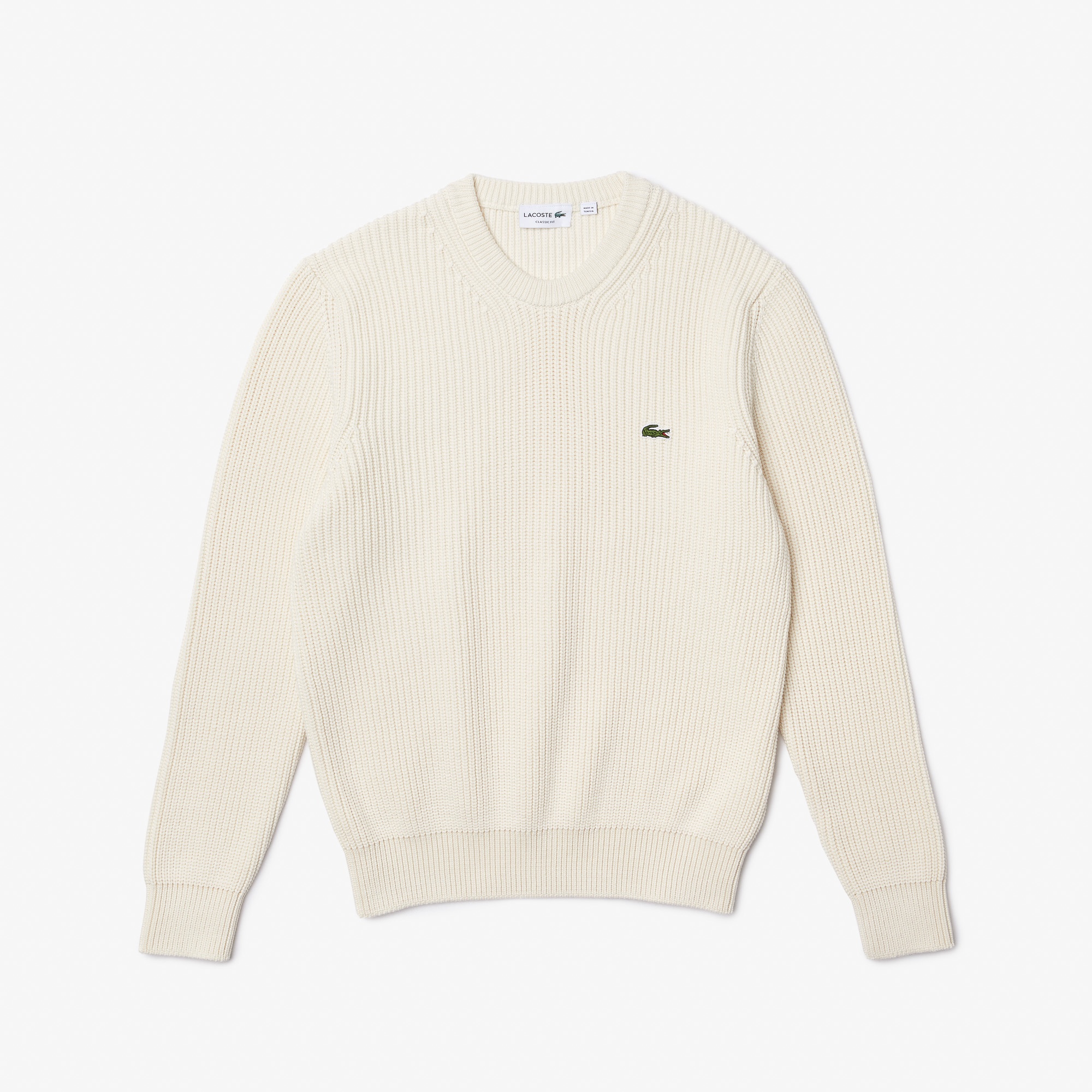 Lacoste Erkek Bisiklet Yaka Krem Kazak