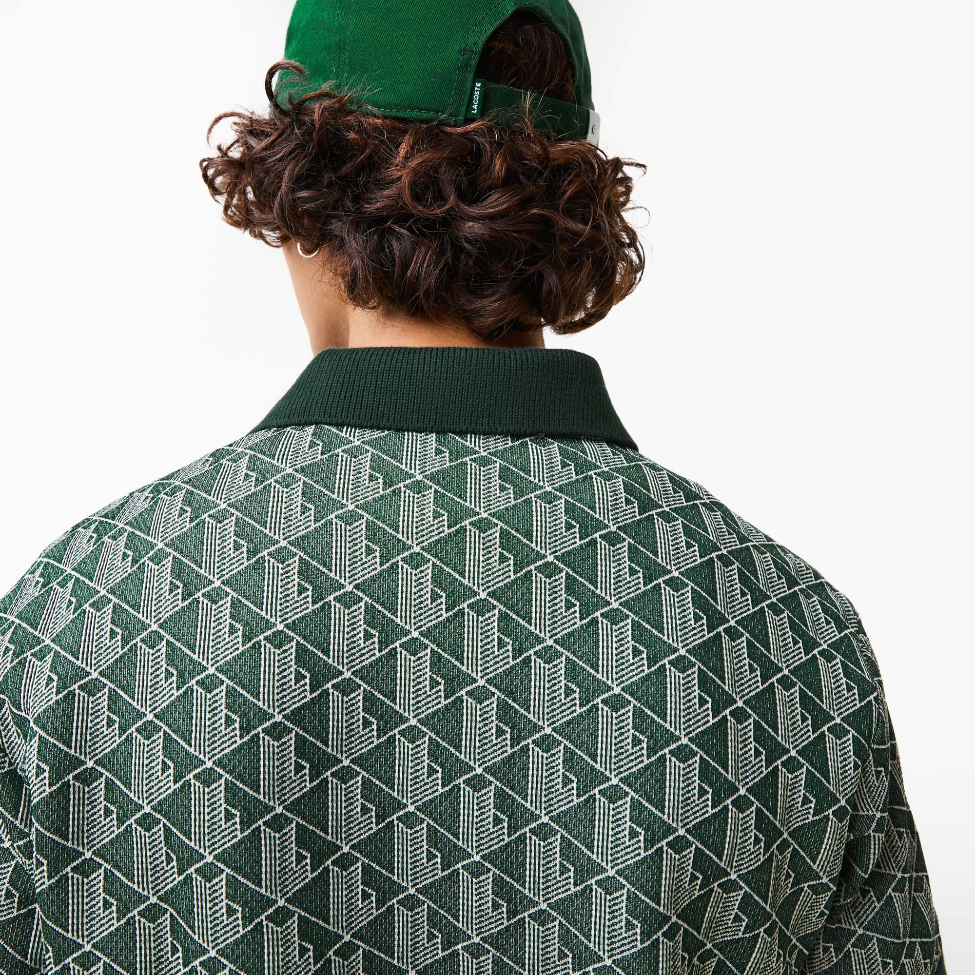 Lacoste Erkek Classic Fit Monogram Yeşil Polo