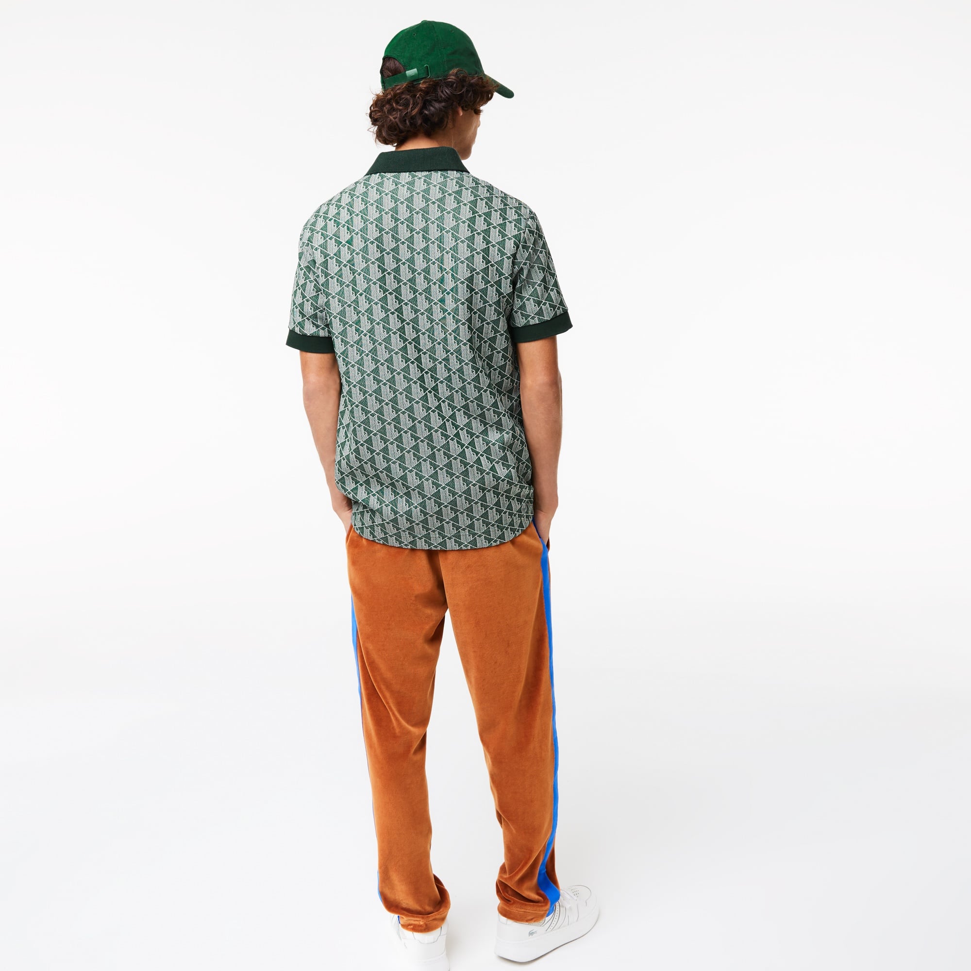 Lacoste Erkek Classic Fit Monogram Yeşil Polo