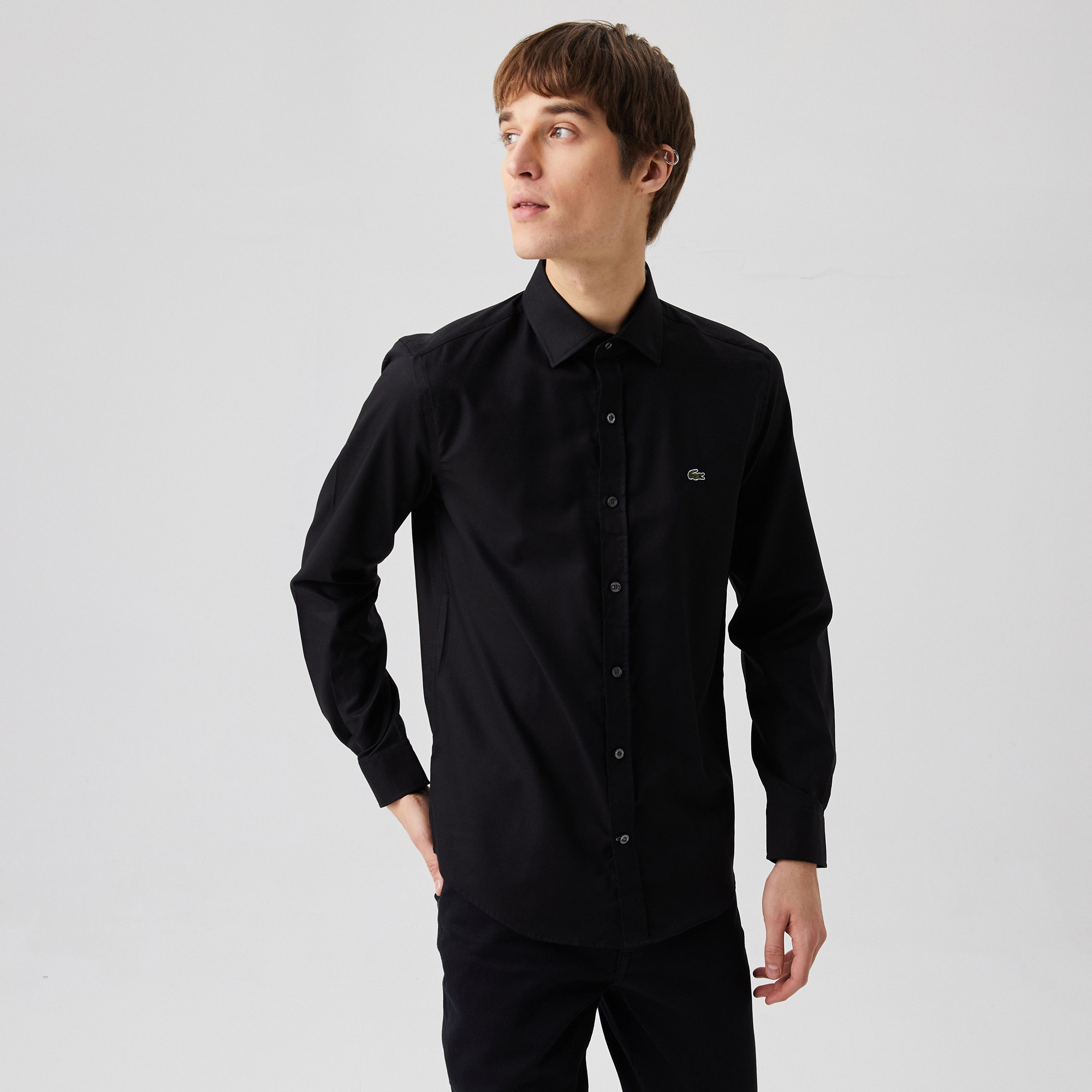 Lacoste Erkek Slim Fit Siyah Gömlek