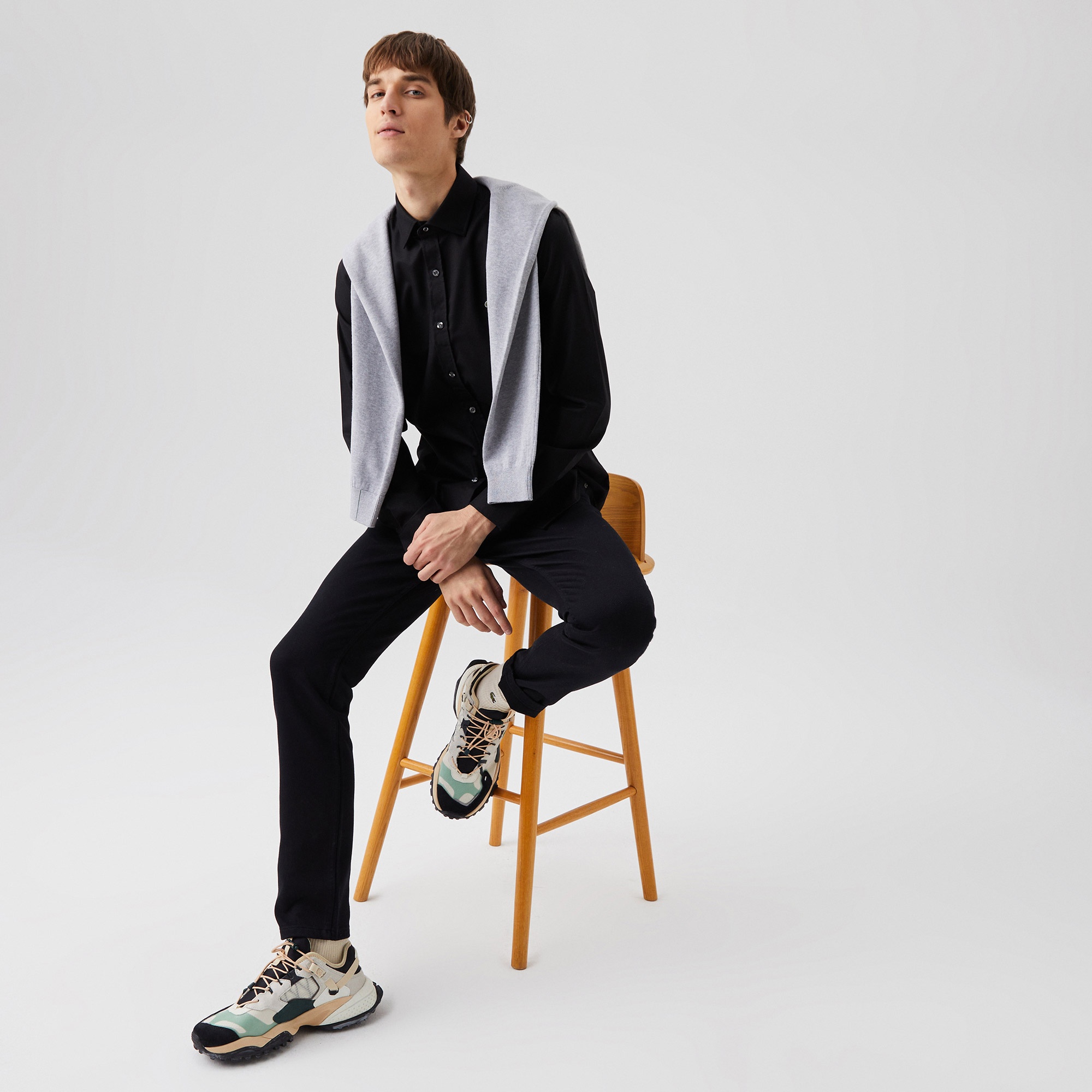 Lacoste Erkek Slim Fit Siyah Gömlek