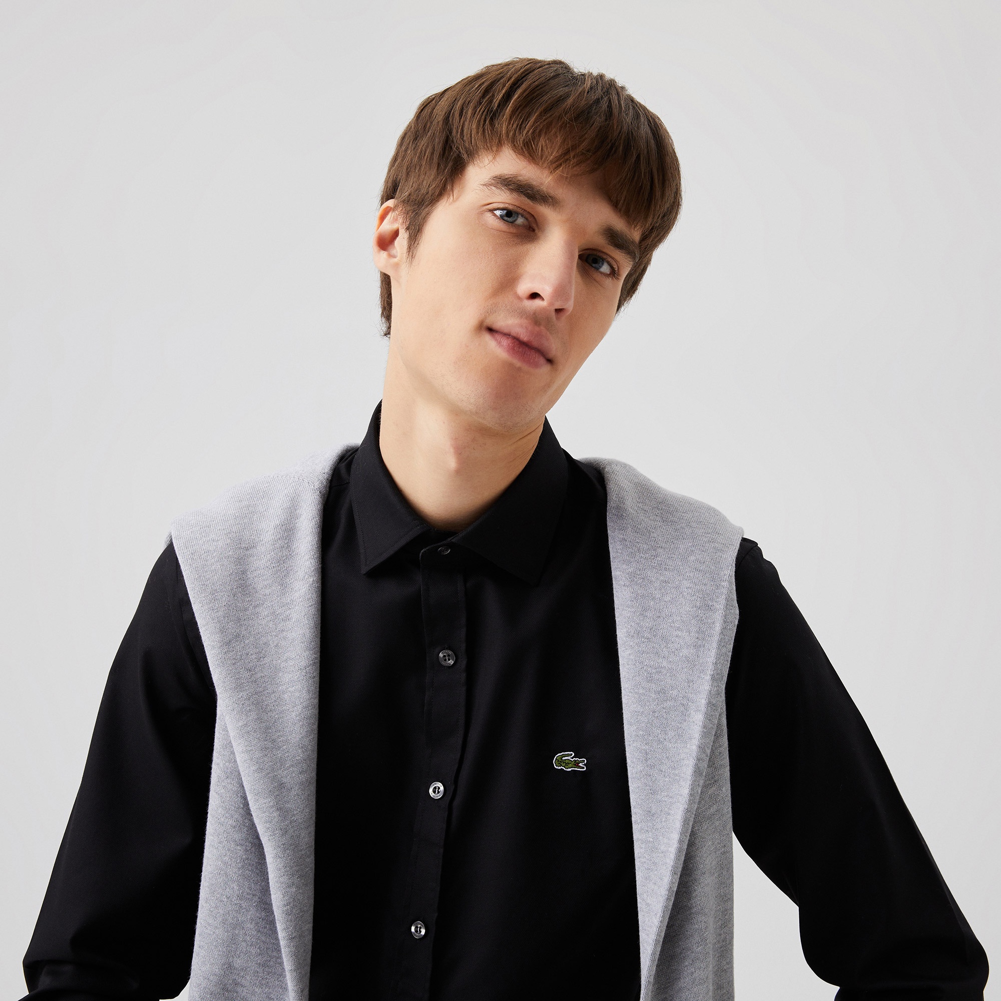 Lacoste Erkek Slim Fit Siyah Gömlek