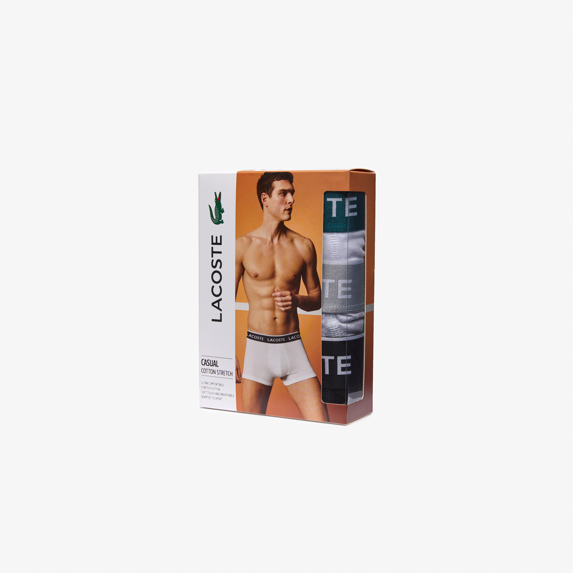 Lacoste Erkek 3'lü Renkli Boxer görsel 6