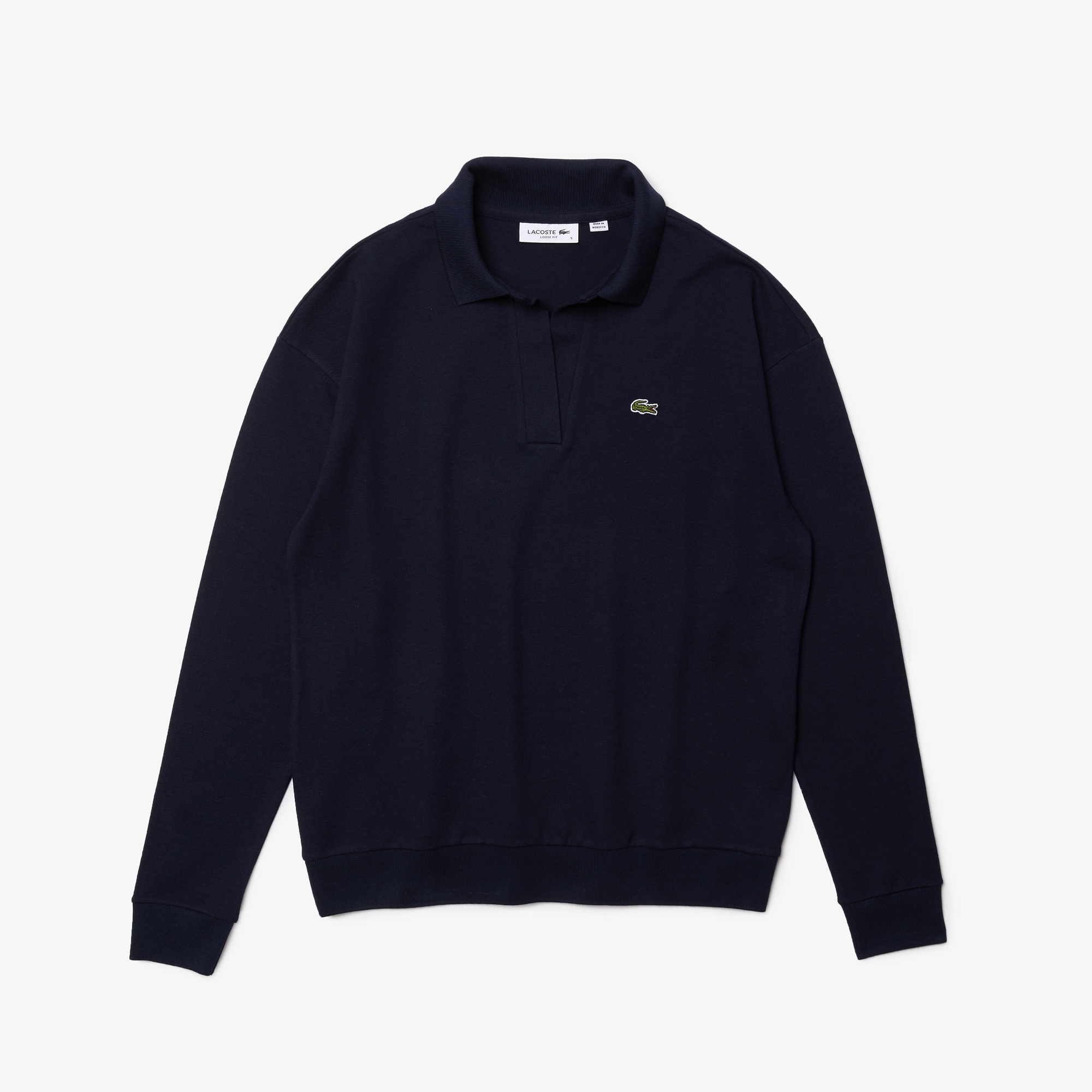 Lacoste Kadın Regular Fit Uzun Kollu Organik Pamuk Lacivert Polo