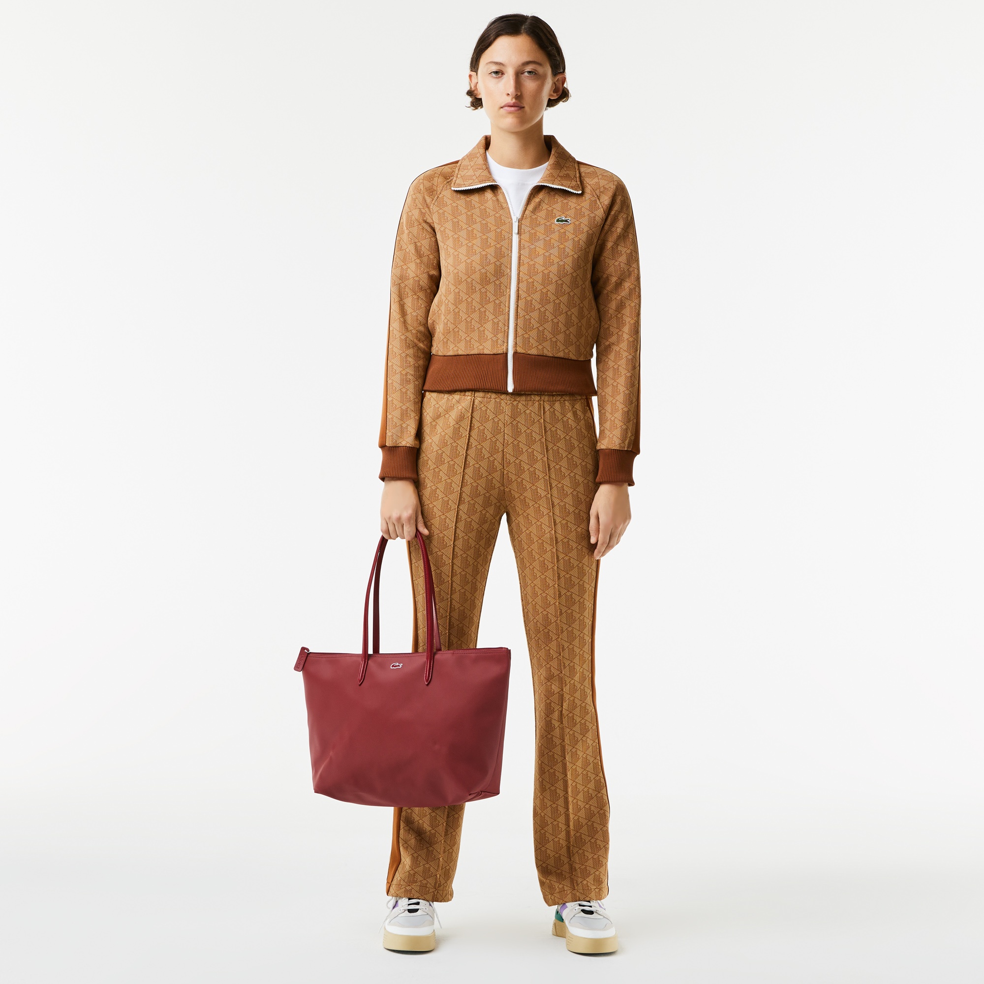 Lacoste L.12.12 Kadın Bordo Omuz Çantası