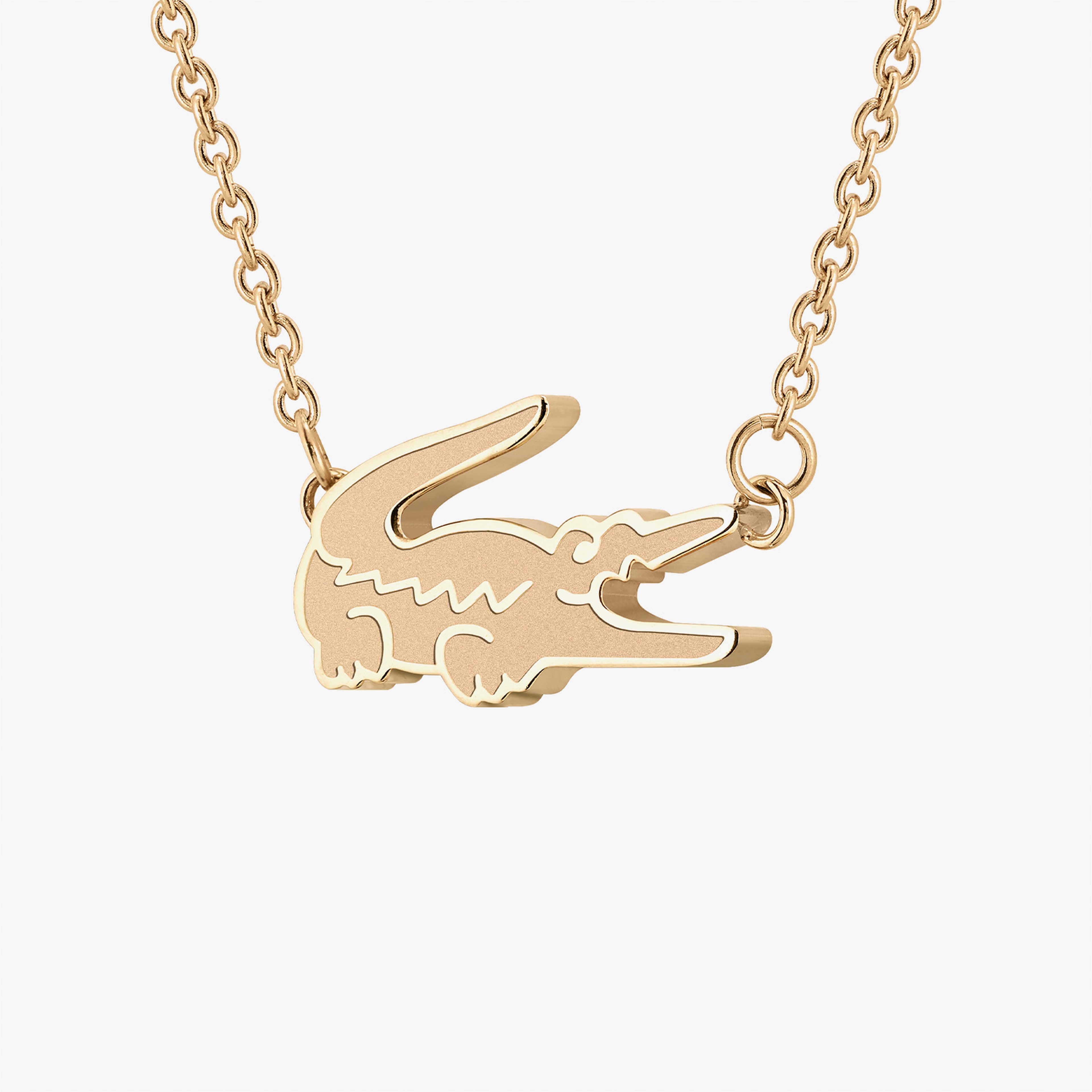 Lacoste Crocodile Kadın Gold Kolye