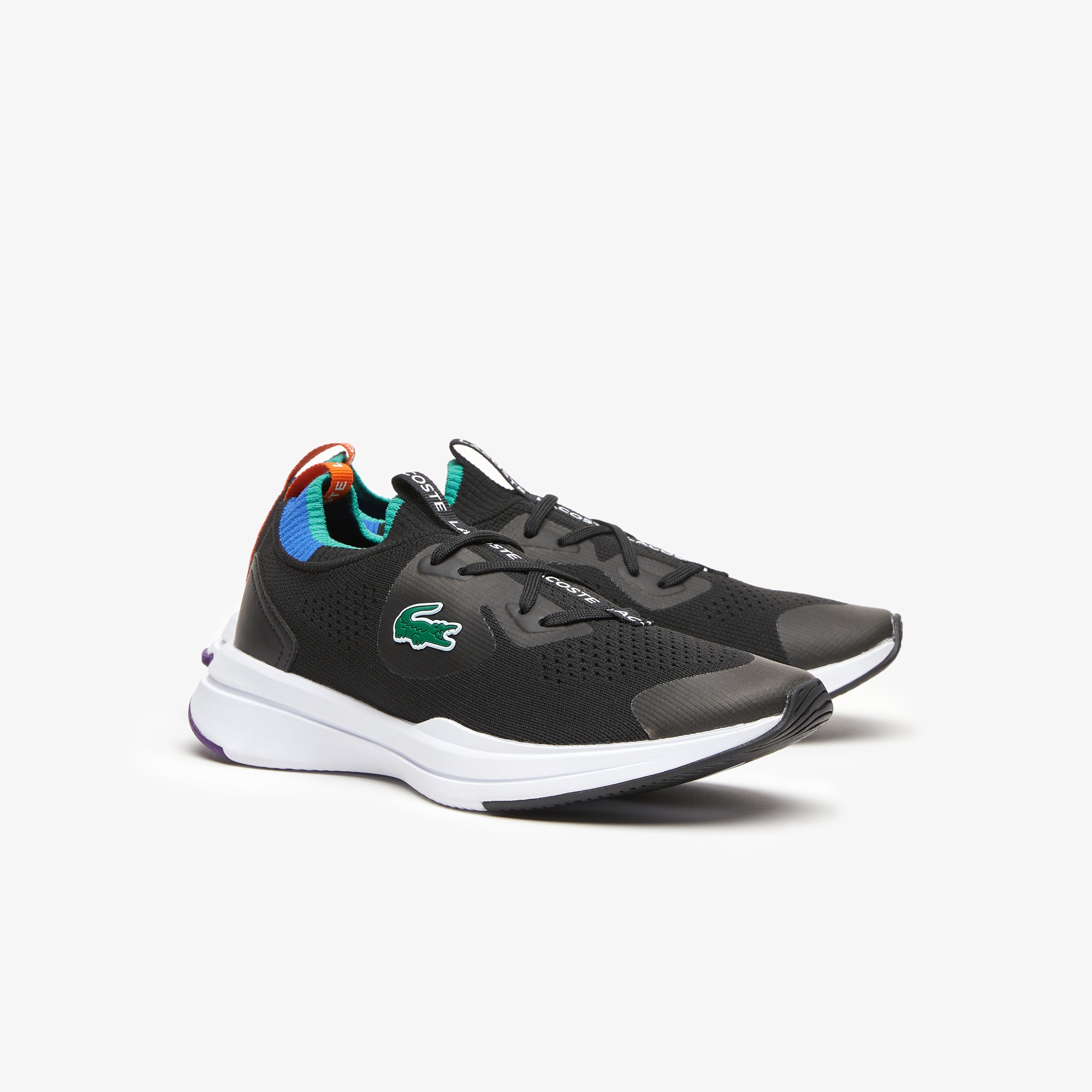 Lacoste SPORT Run Spin Knit Çocuk Siyah Sneaker
