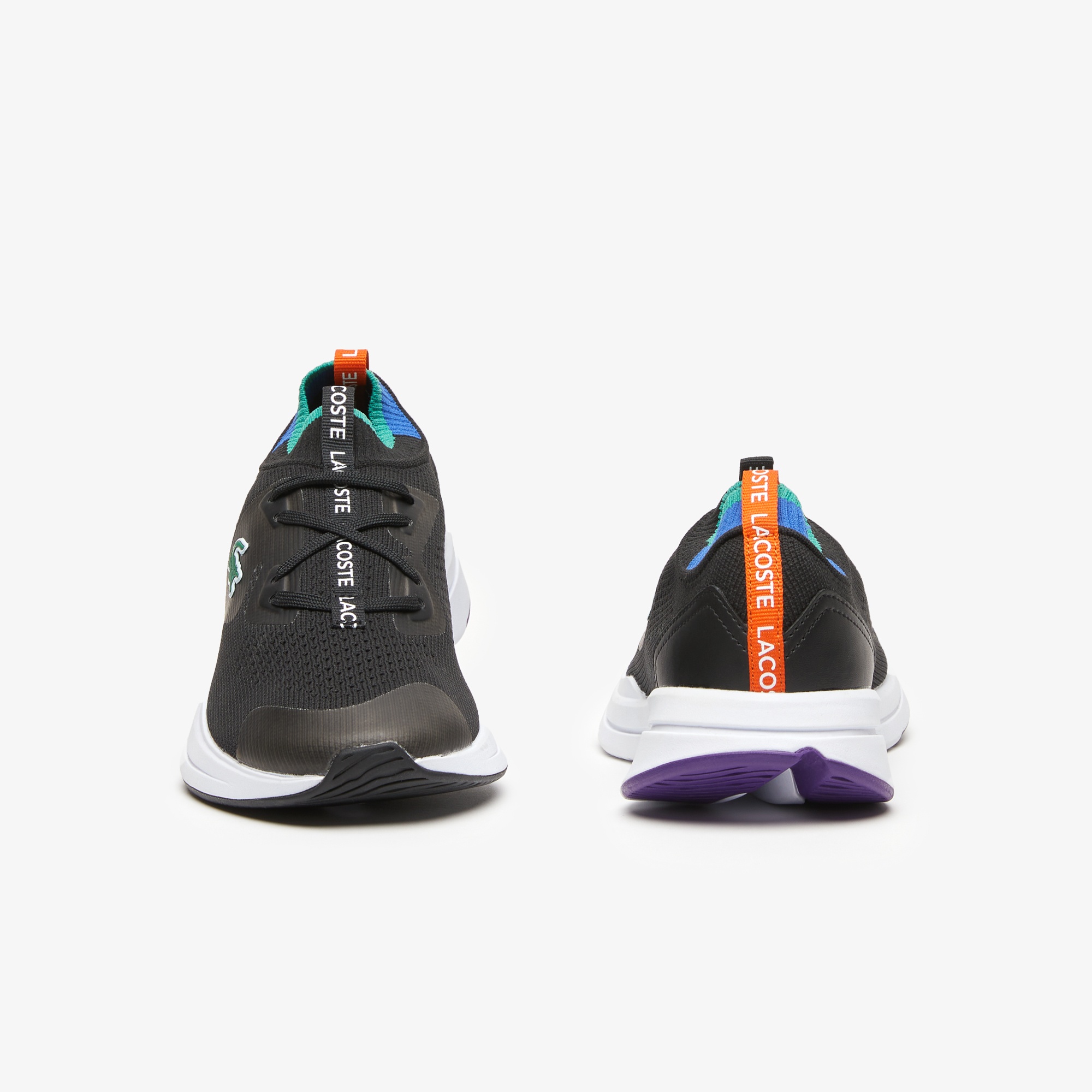 Lacoste SPORT Run Spin Knit Çocuk Siyah Sneaker