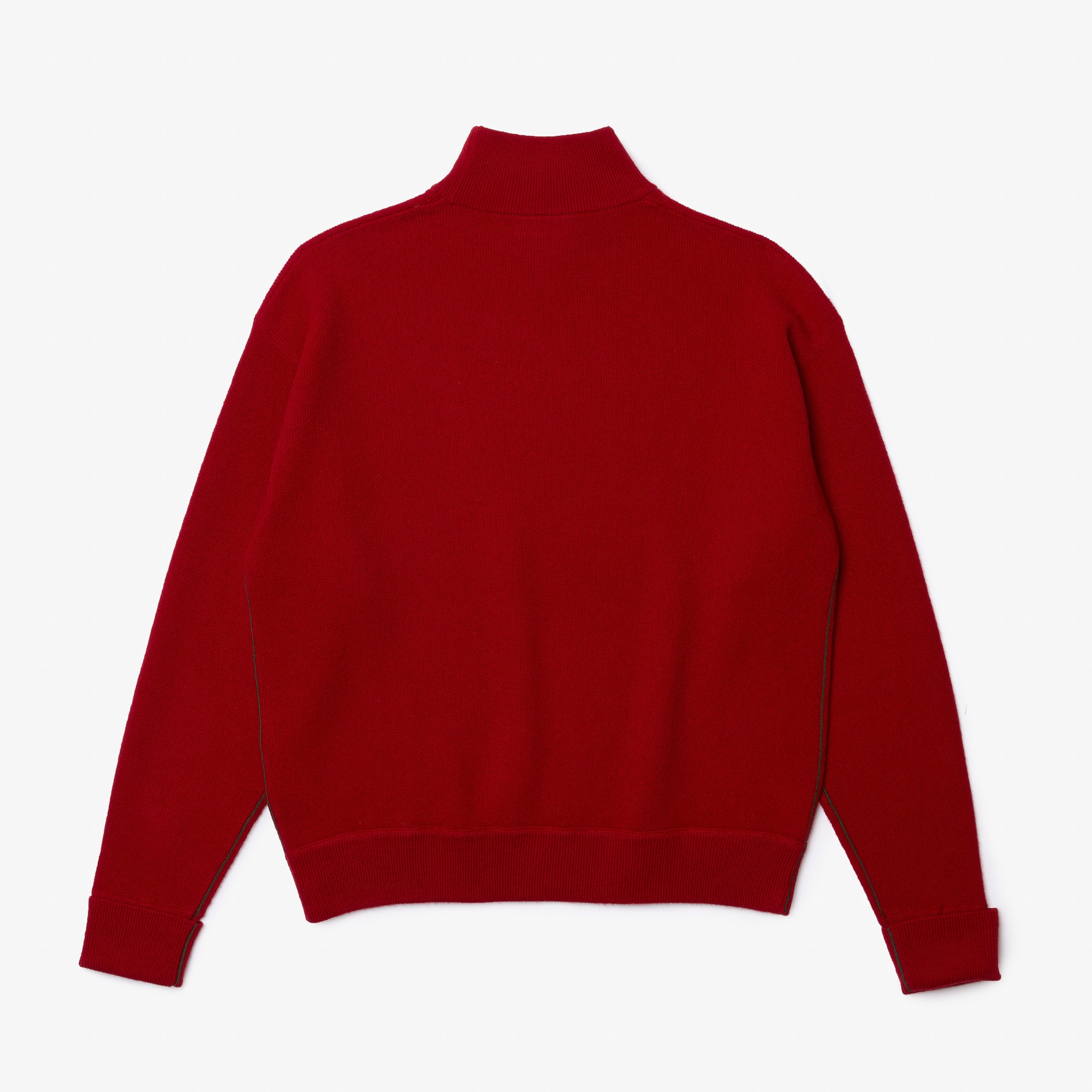 Lacoste Kadın Boğazlı Yaka Yün Kırmızı Kazak