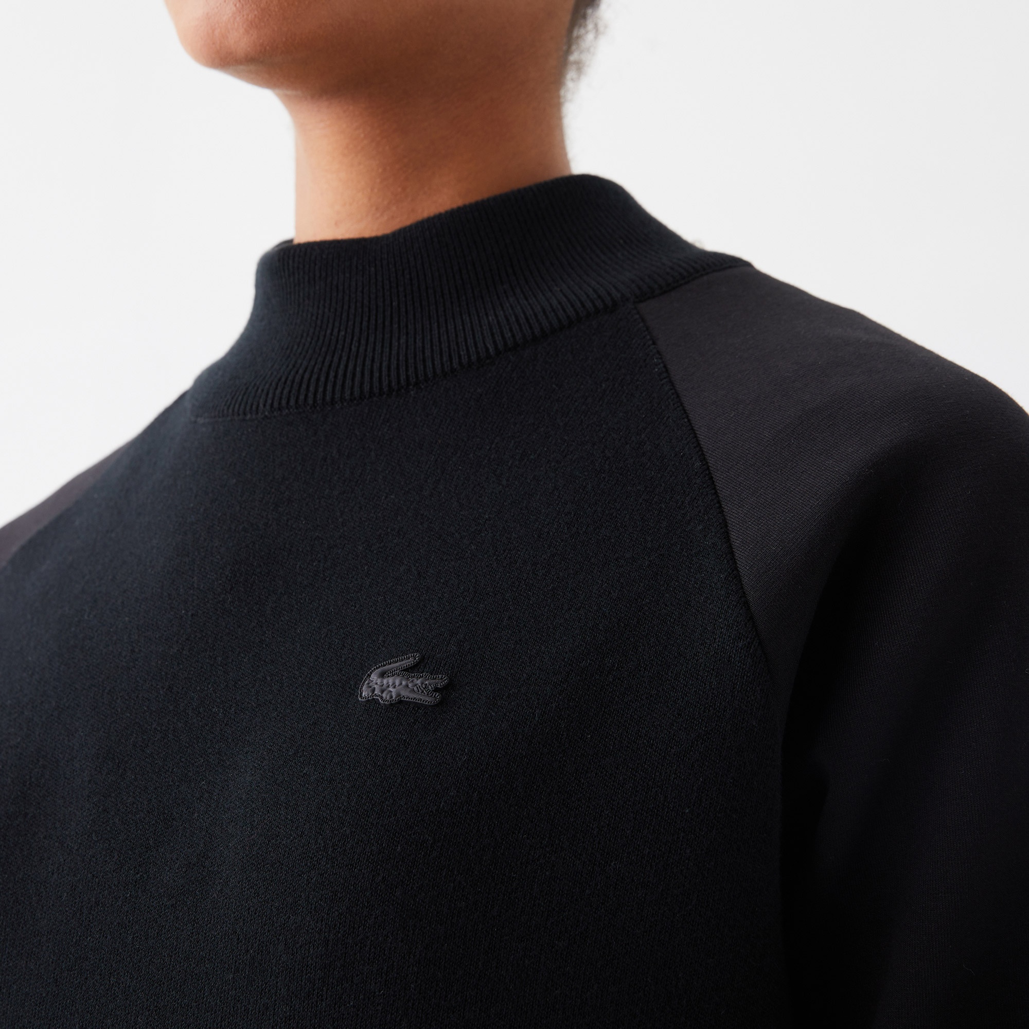 Lacoste Kadın Boğazlı Yaka Siyah Kazak