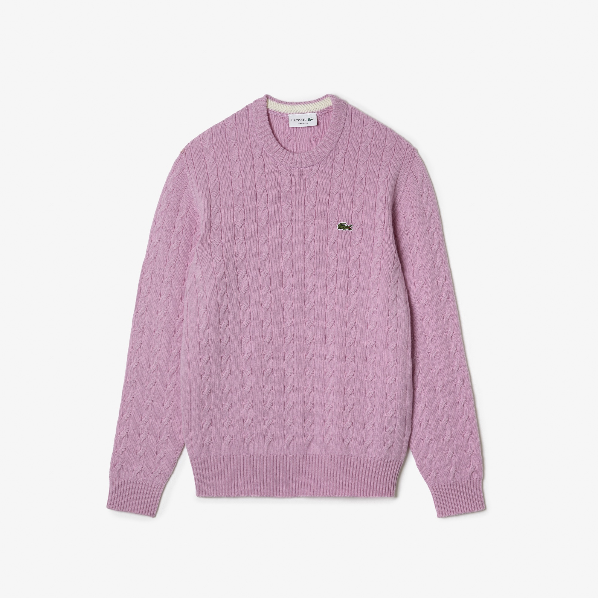 Lacoste Erkek Bisiklet Yaka Yün Pembe Kazak