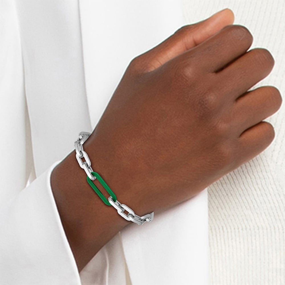 Lacoste Ensemble Erkek Metalik Gri Bileklik