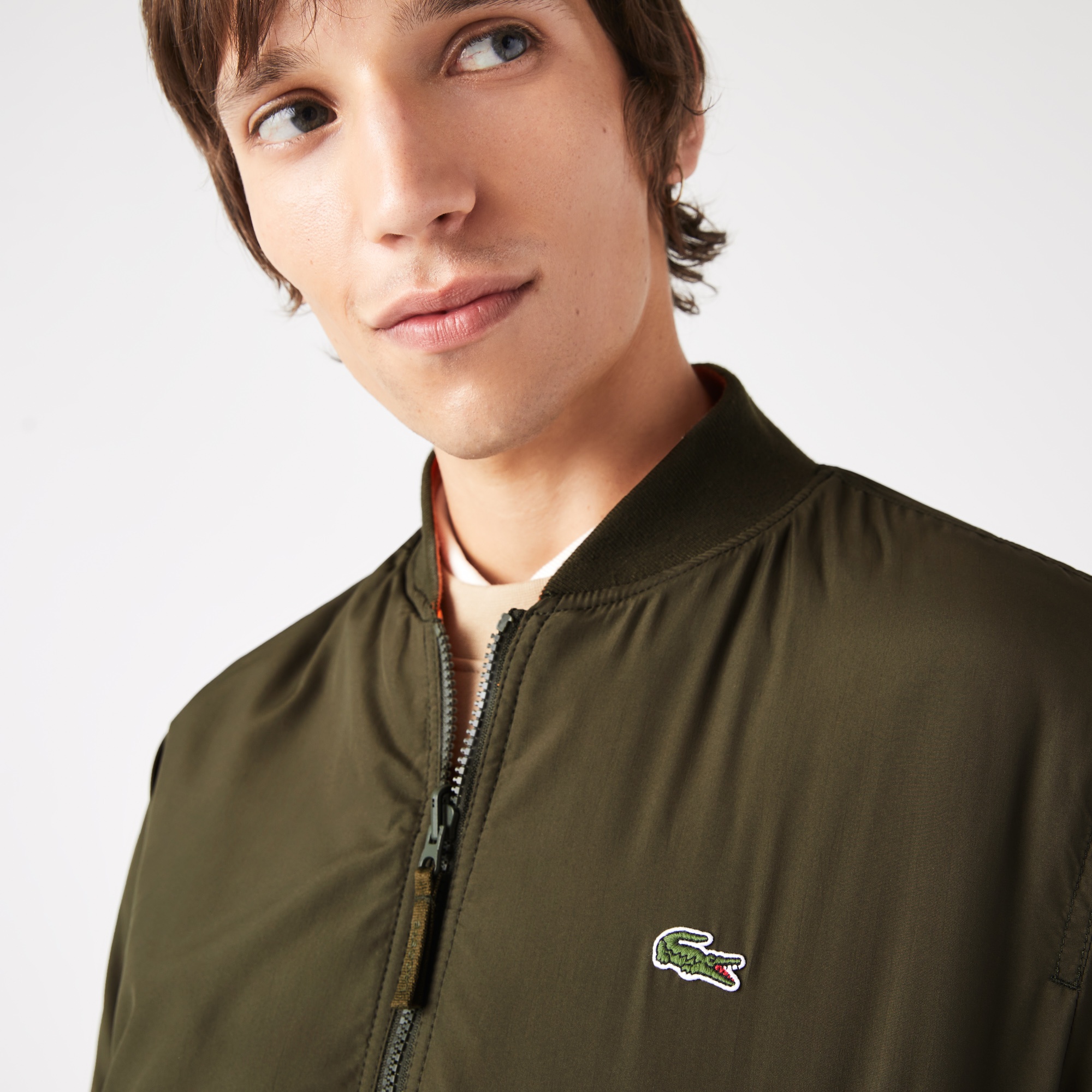 Lacoste Erkek Hakim Yaka Çift Taraflı Haki Mont