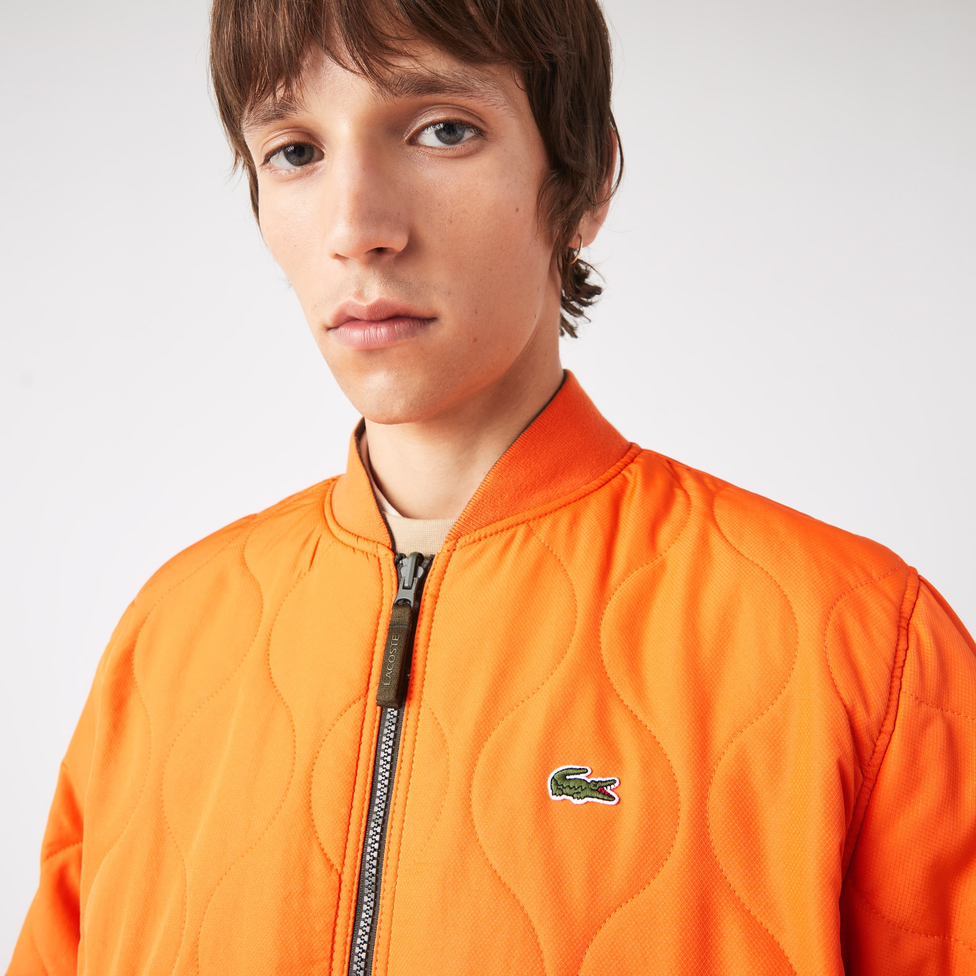 Lacoste Erkek Hakim Yaka Çift Taraflı Haki Mont