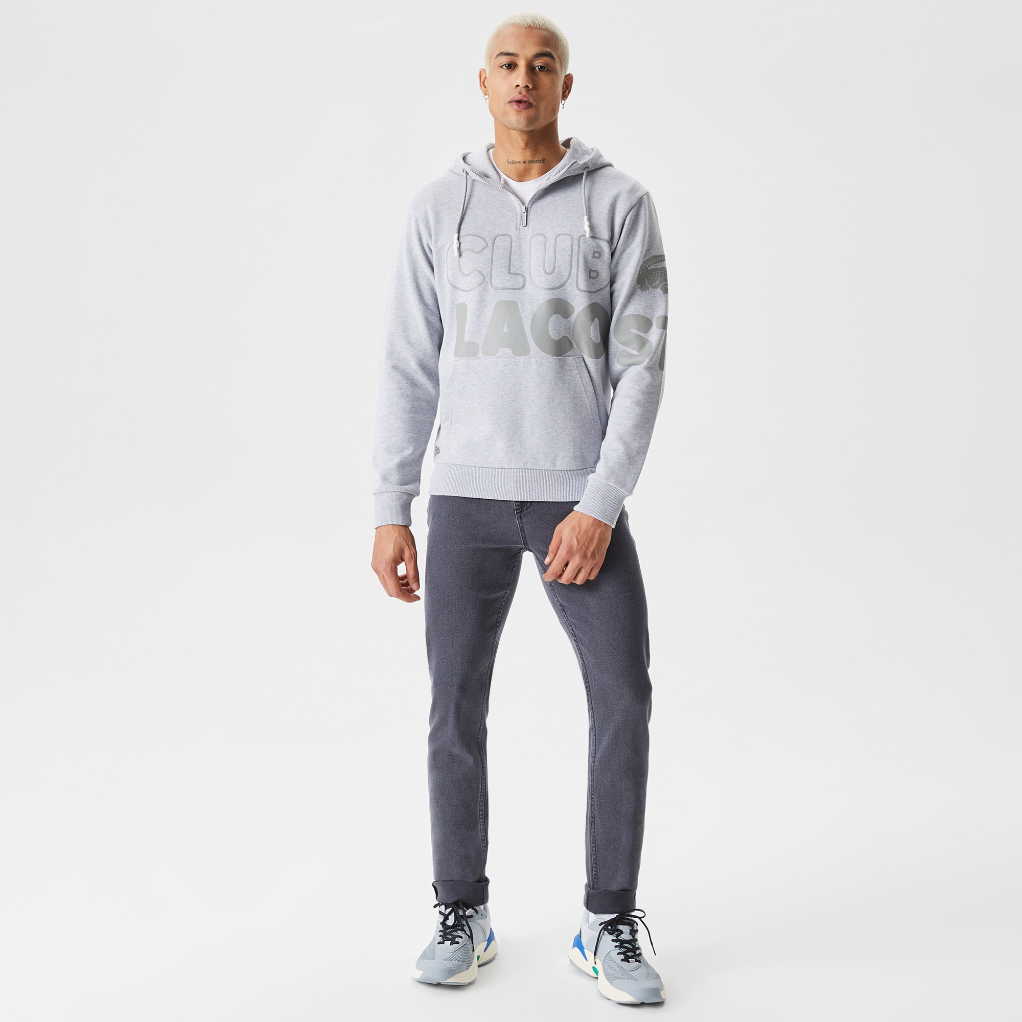 Lacoste Erkek Slim Fit Denim Koyu Gri Pantolon