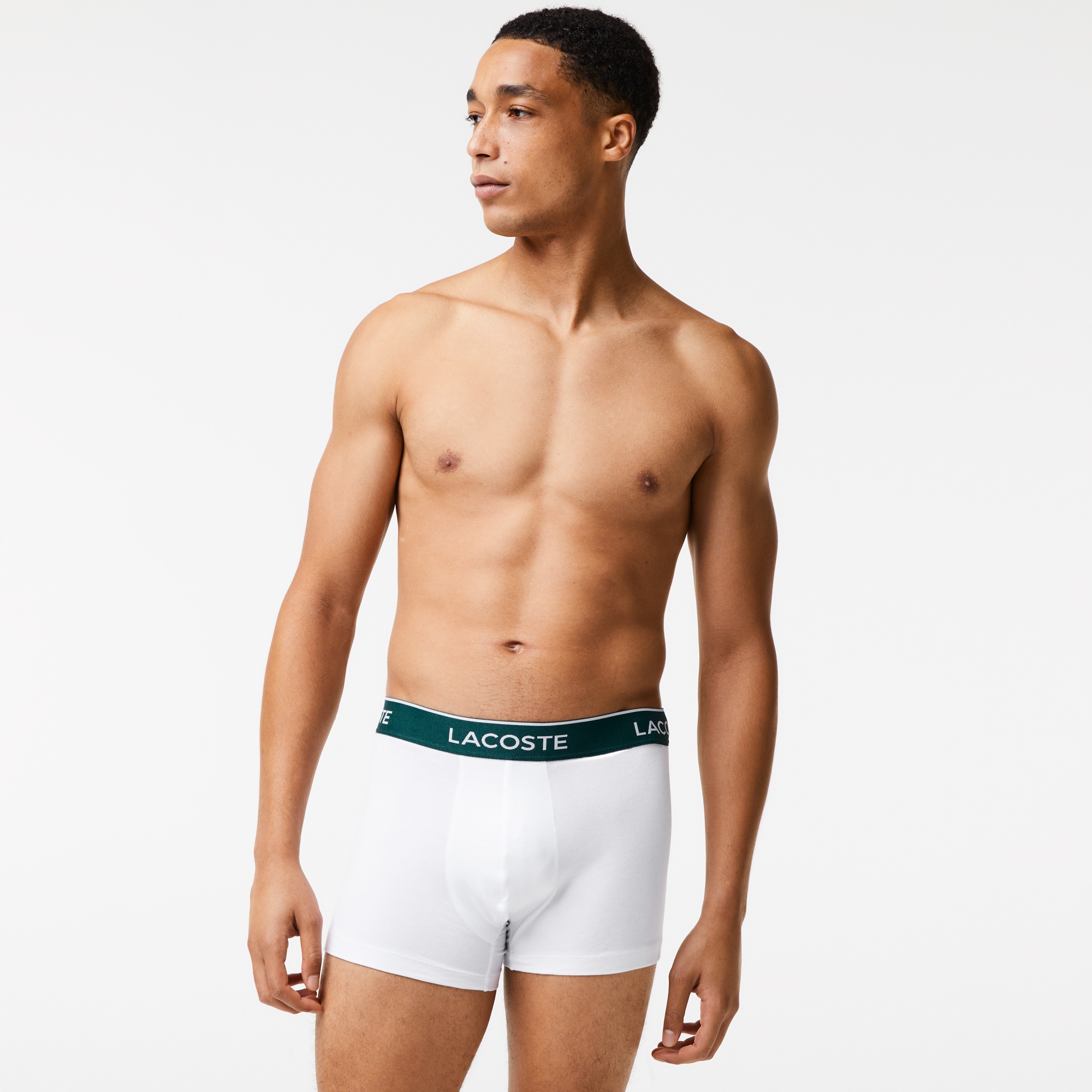 Lacoste Active Erkek 3'lü Beyaz Boxer