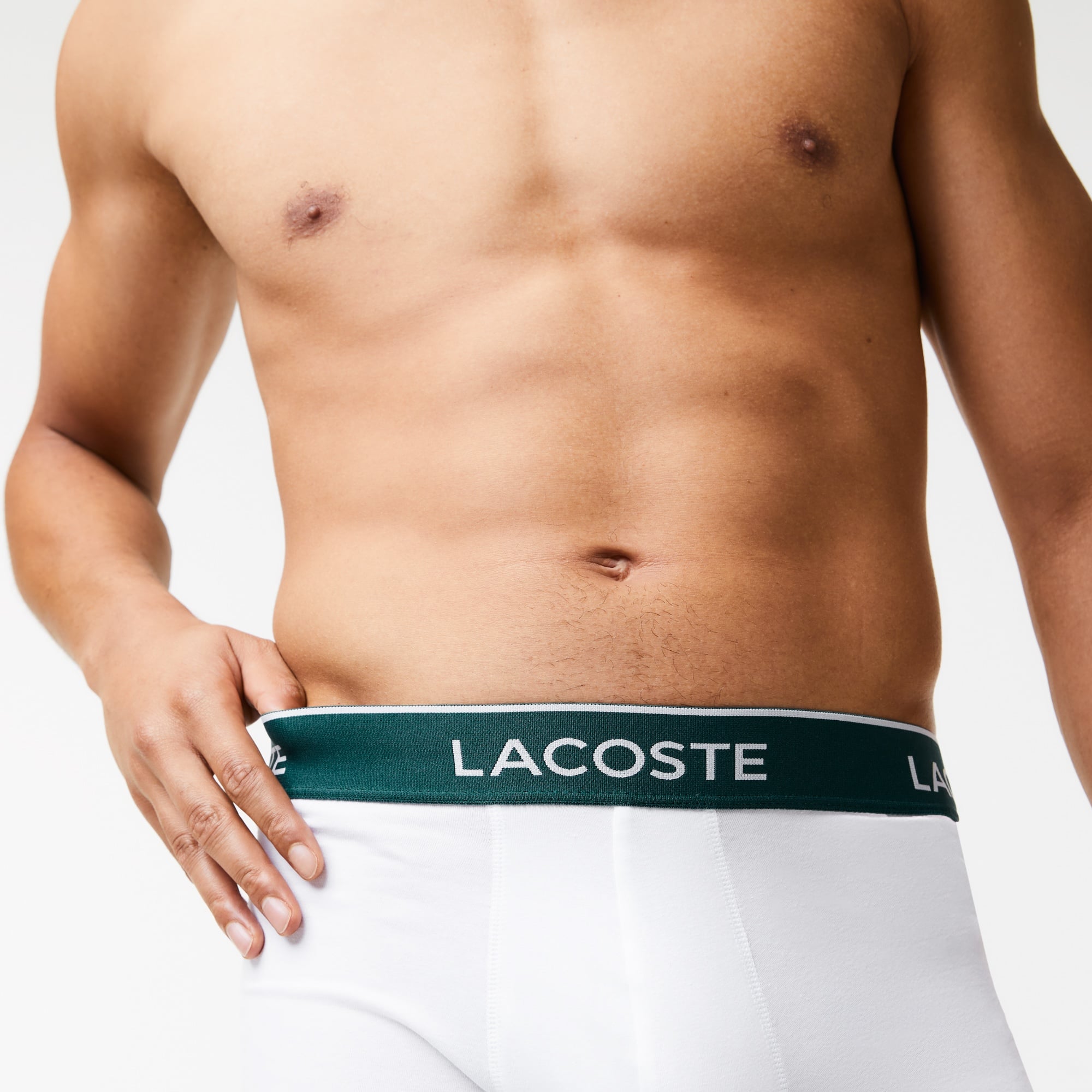 Lacoste Active Erkek 3'lü Beyaz Boxer