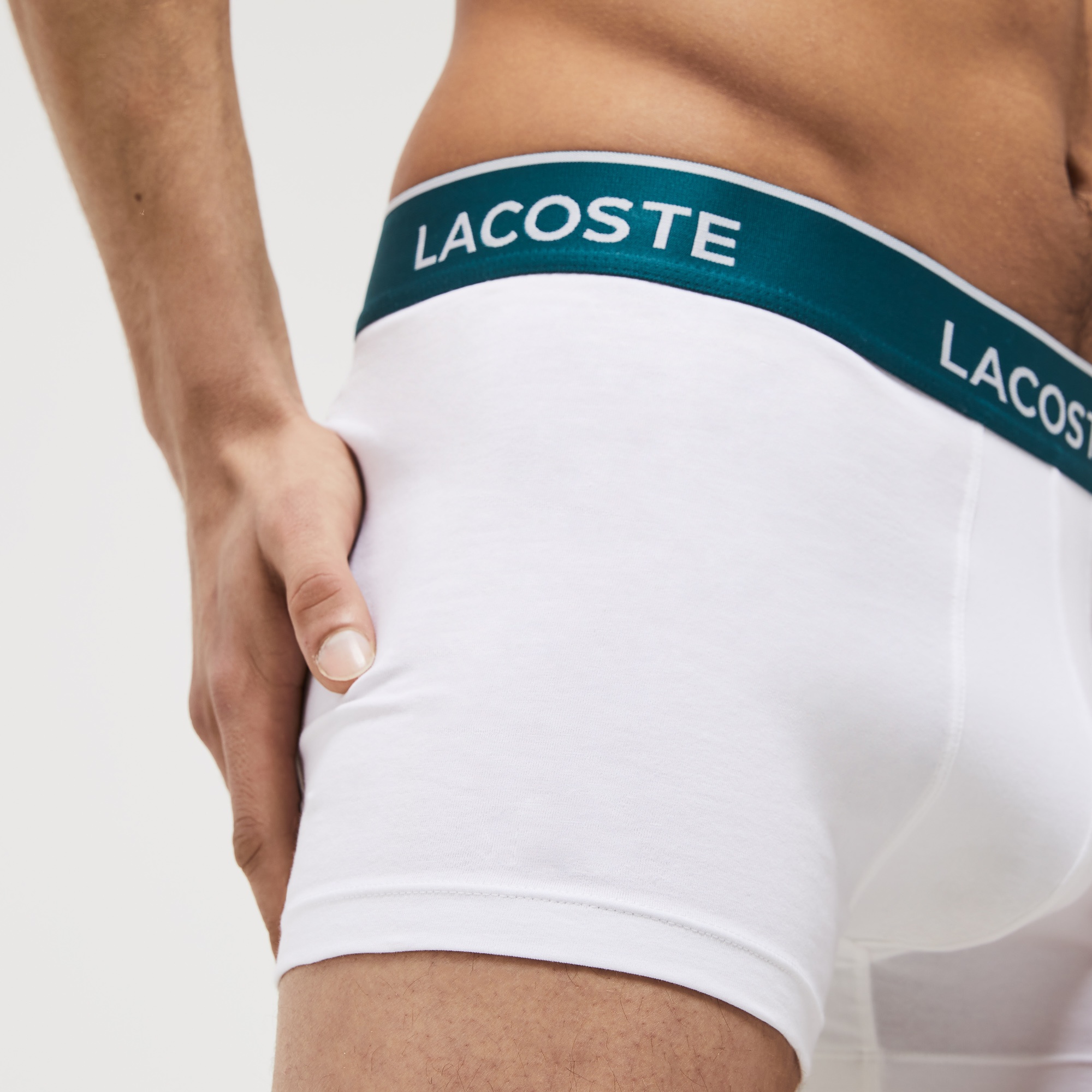 Lacoste Active Erkek 3'lü Beyaz Boxer