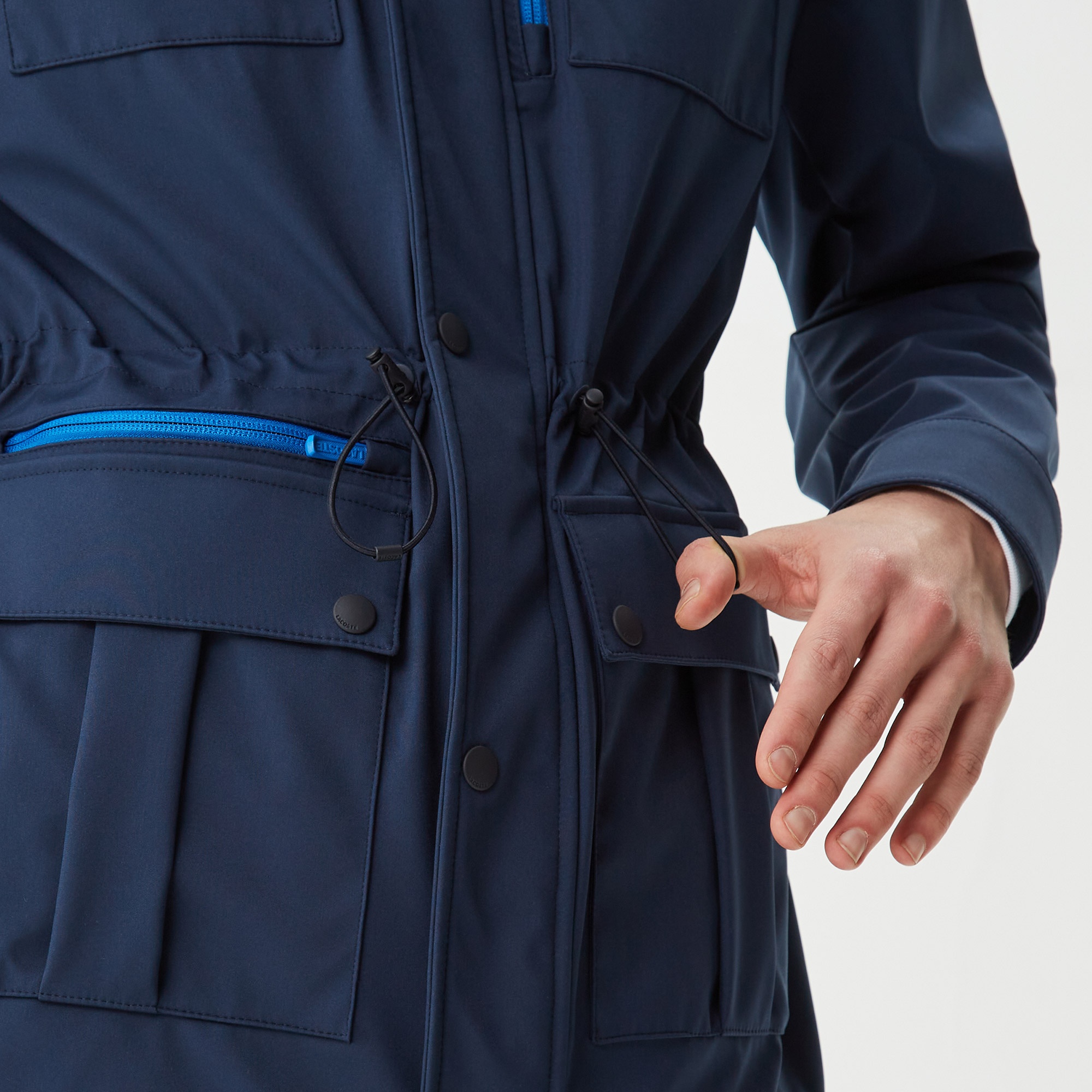 Lacoste Erkek Kapüşonlu Lacivert Mont