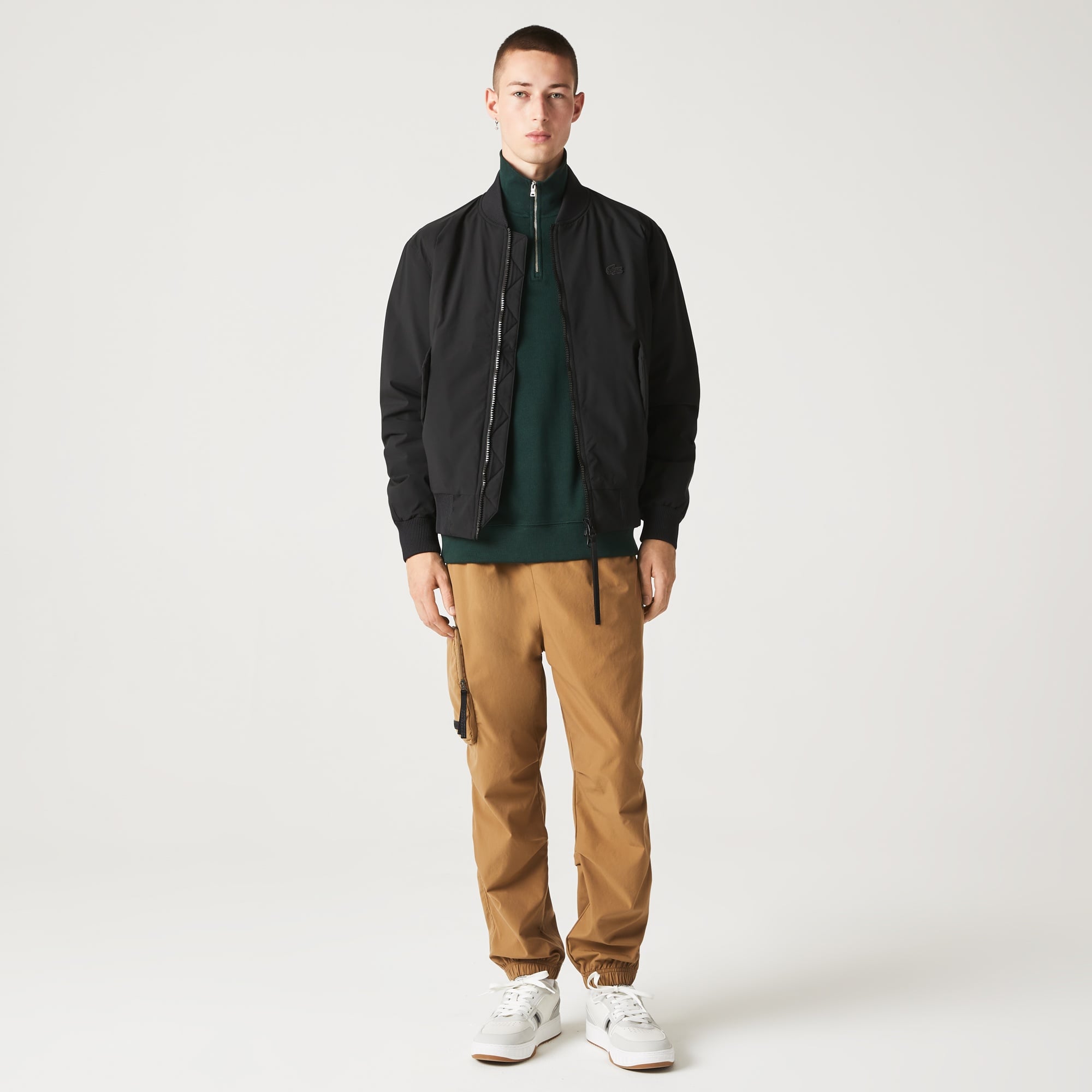 Lacoste Erkek Oversize Siyah Bomber Ceket
