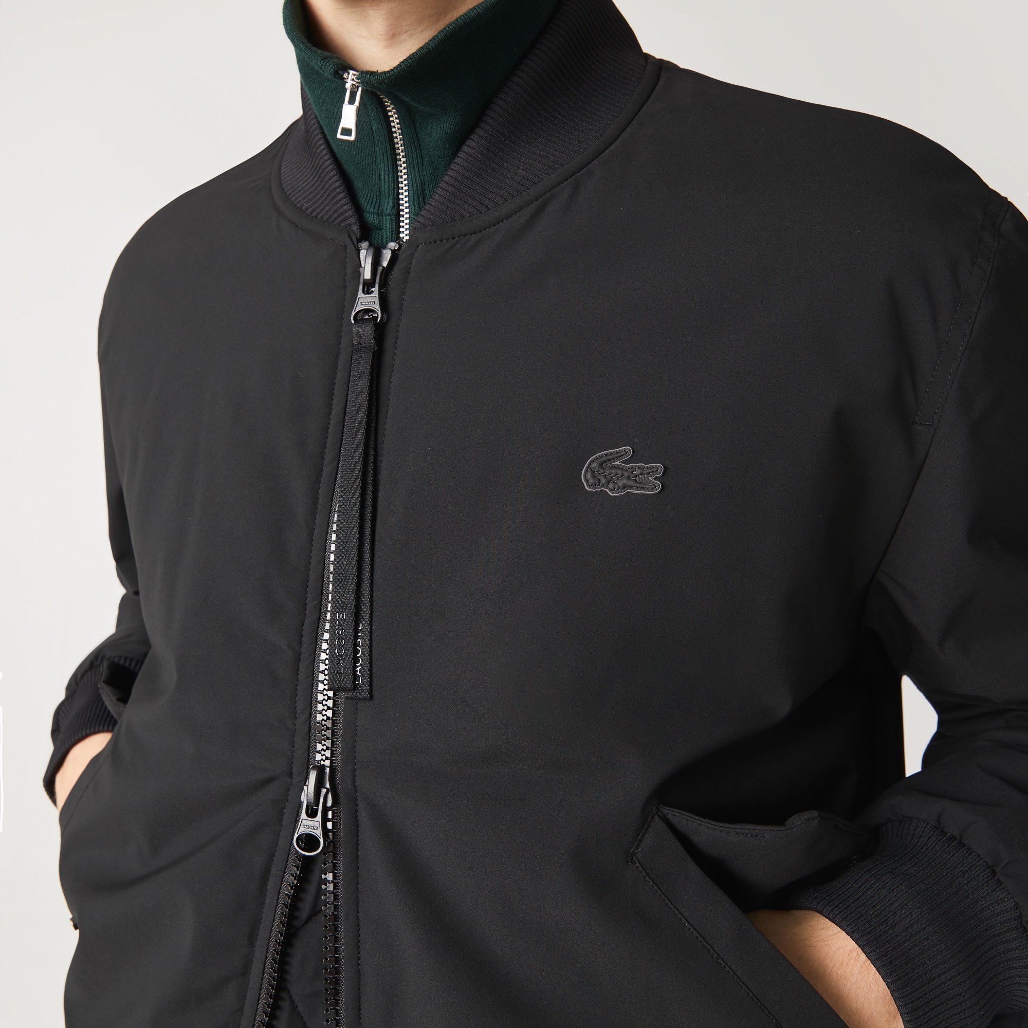 Lacoste Erkek Oversize Siyah Bomber Ceket