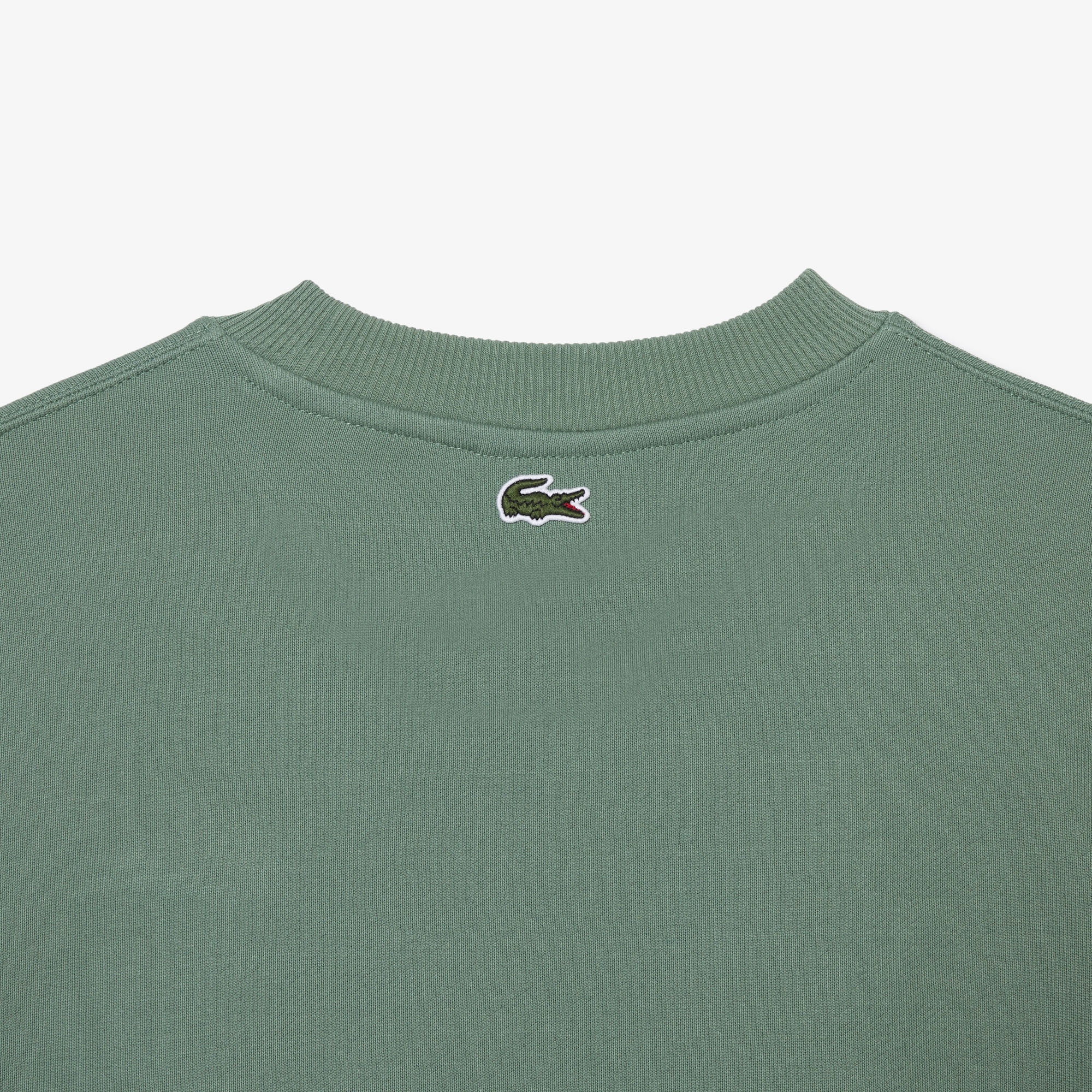 Lacoste Erkek Loose Fit Bisiklet Yaka Organik Pamuk Baskılı Yeşil Sweatshirt