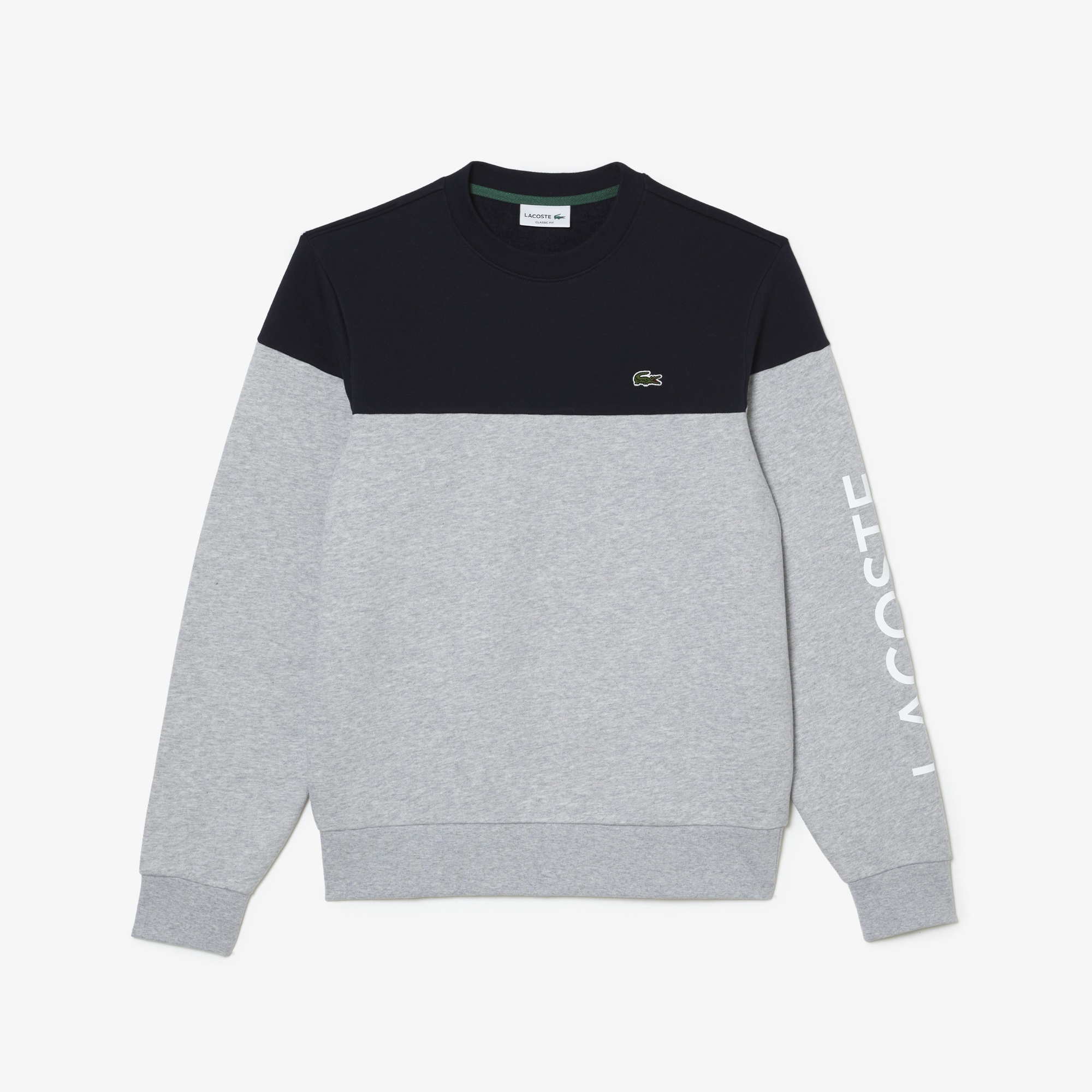 Lacoste Erkek Regular Fit Bisiklet Yaka Renk Bloklu Siyah Sweatshirt