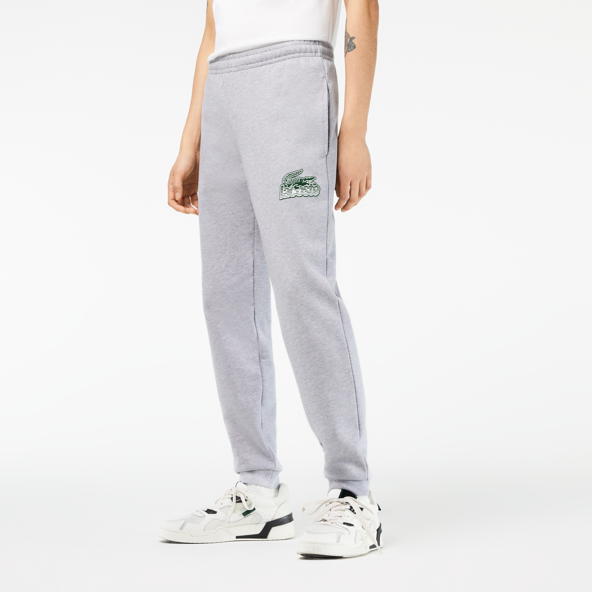 Lacoste Erkek Slim Fit Baskılı Gri Eşofman Altı