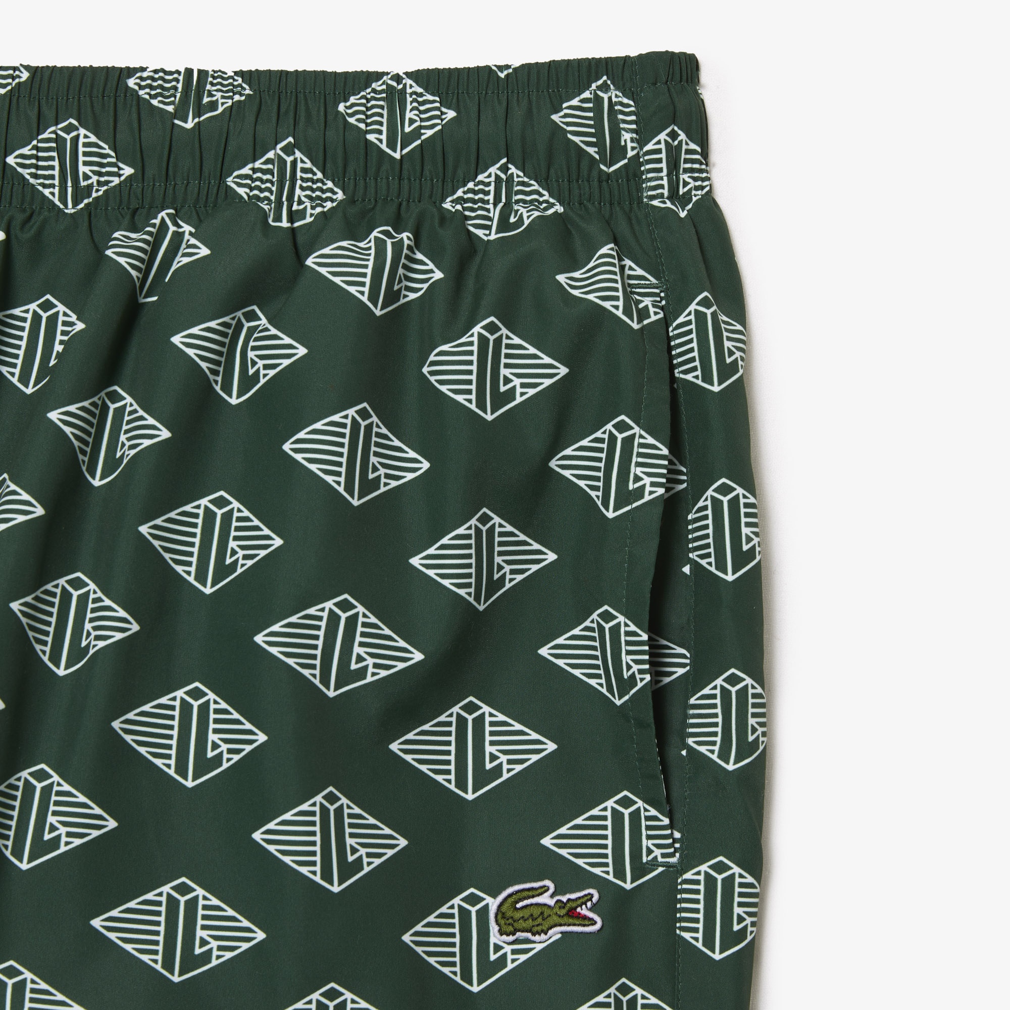 Lacoste Erkek Monogram Yeşil Mayo Şort