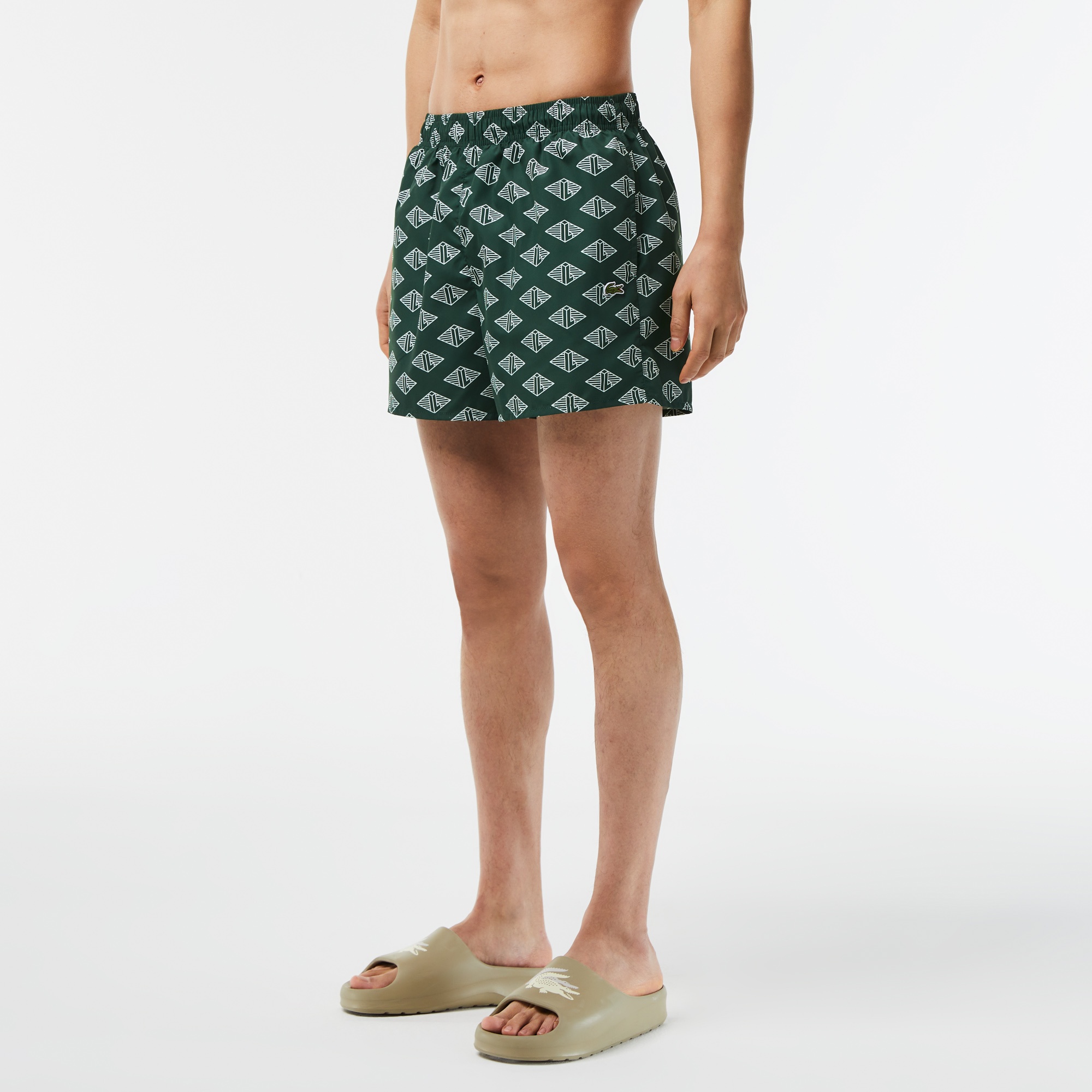 Lacoste Erkek Monogram Yeşil Mayo Şort