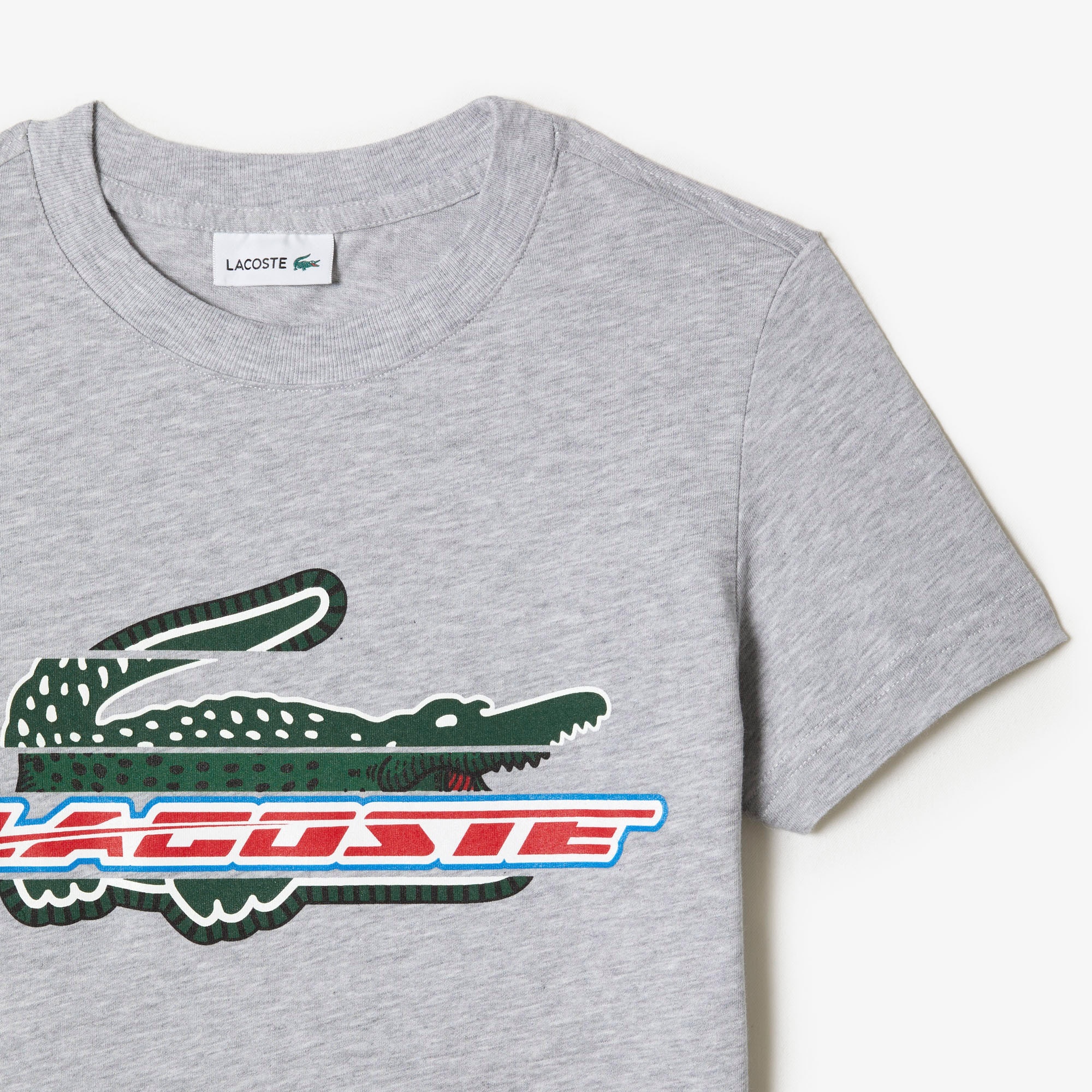 Lacoste Çocuk Baskılı Gri T-Shirt