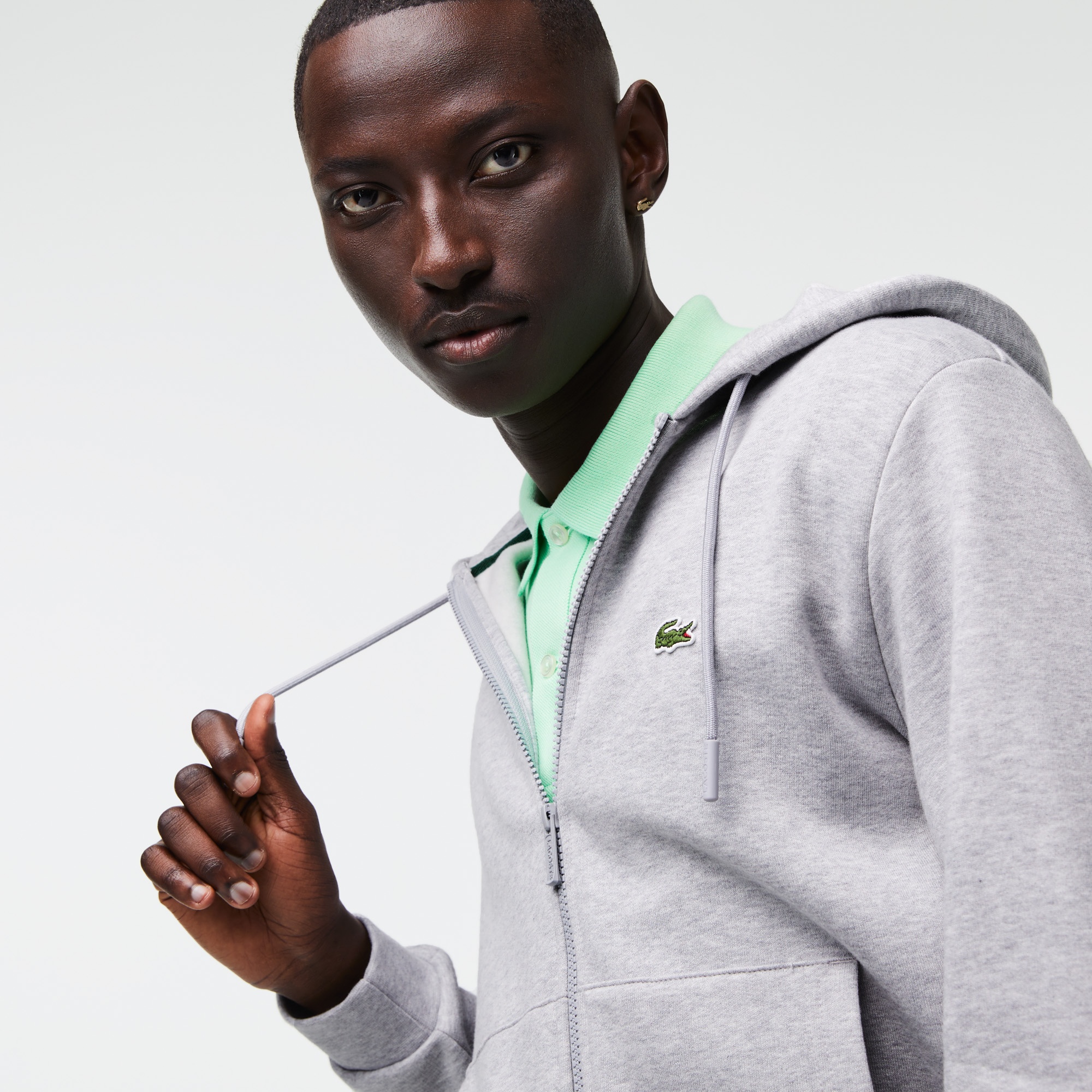 Lacoste Erkek Classic Fit Kapüşonlu Gri Eşofman Takımı