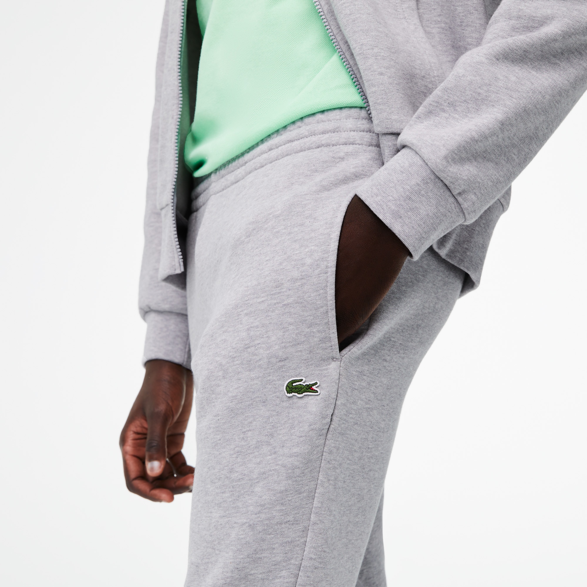 Lacoste Erkek Classic Fit Kapüşonlu Gri Eşofman Takımı