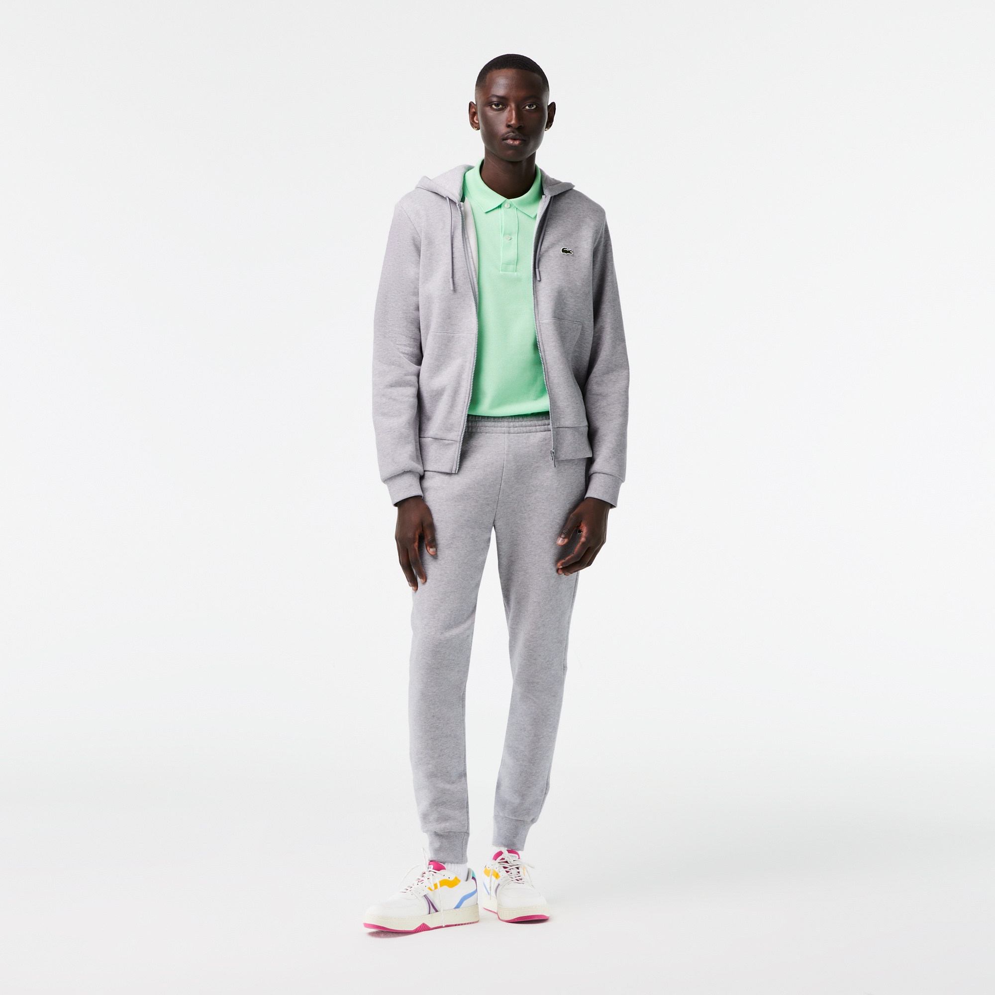 Lacoste Erkek Classic Fit Kapüşonlu Gri Eşofman Takımı