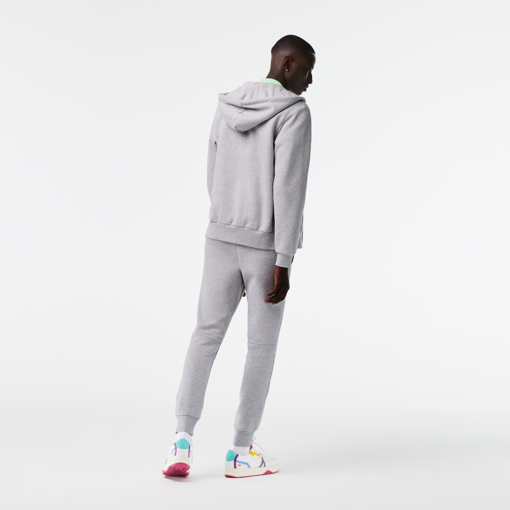 Lacoste Erkek Classic Fit Kapüşonlu Gri Eşofman Takımı