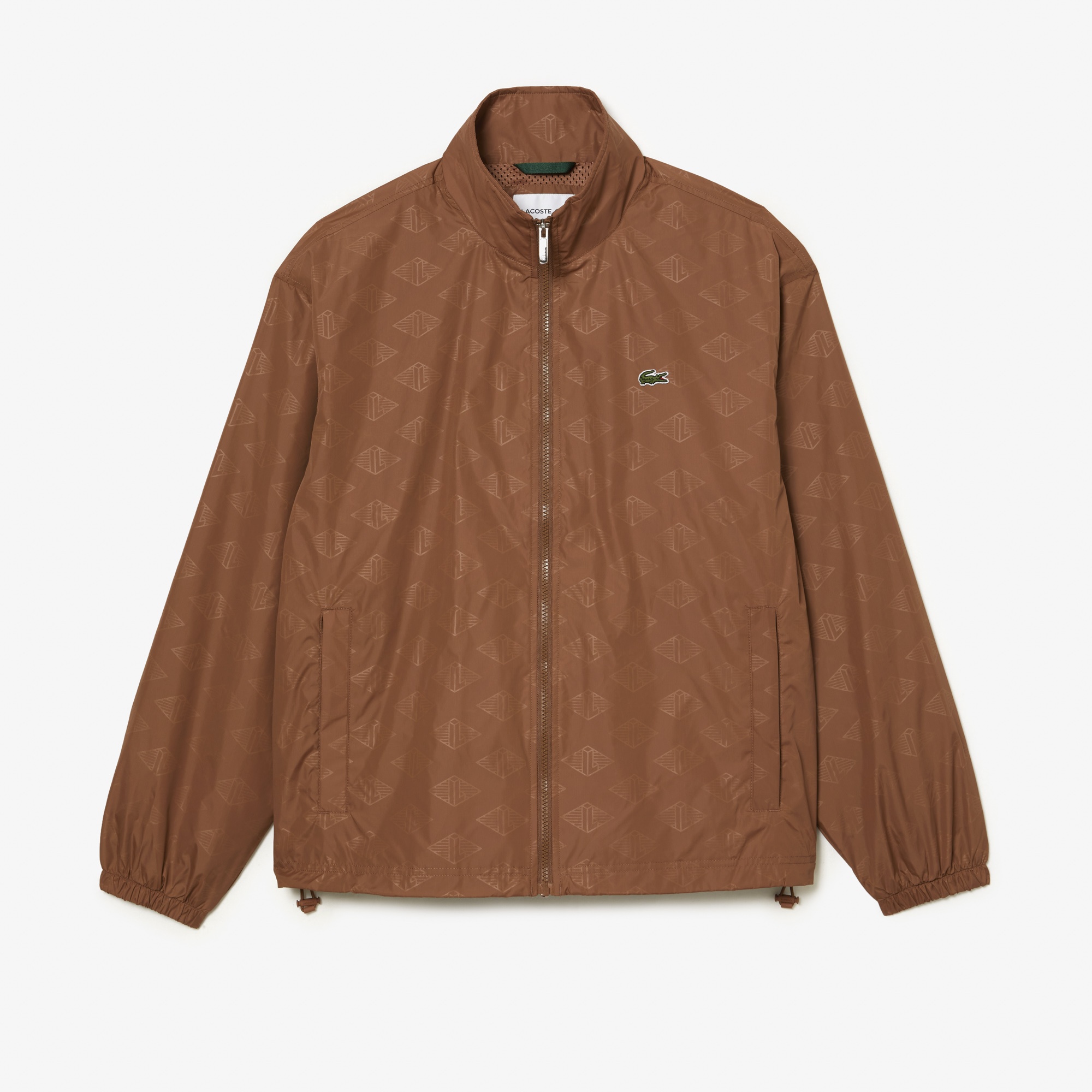 Lacoste Erkek Dik Yaka Monogram Kahverengi Mont